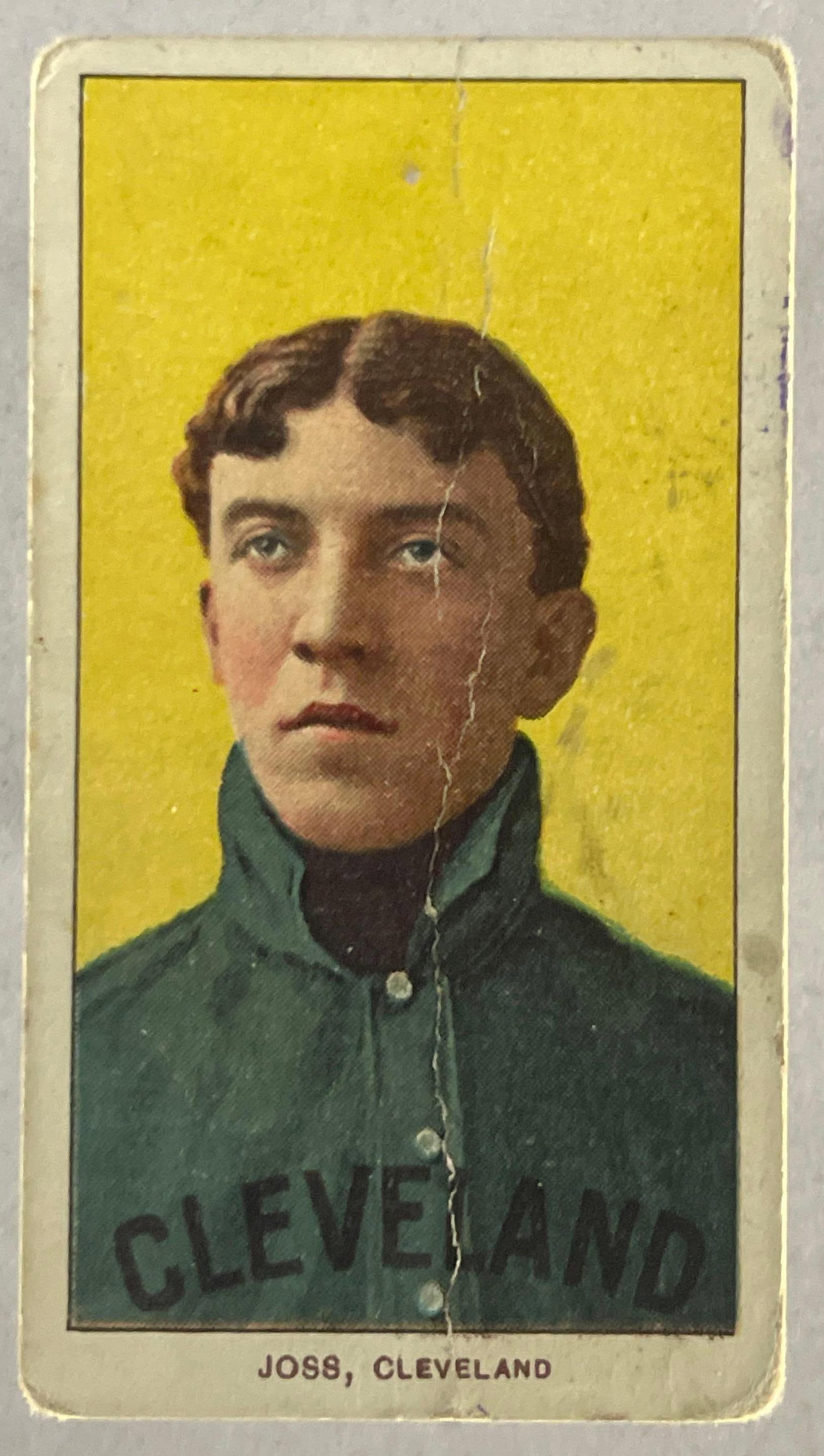 1909 - 11 T-206 Addie Joss Portrait Sweet Caporal 150/30: 1909 - 11 T-206 Addie Joss Portrait Sweet Caporal 150/30, G with Stamp