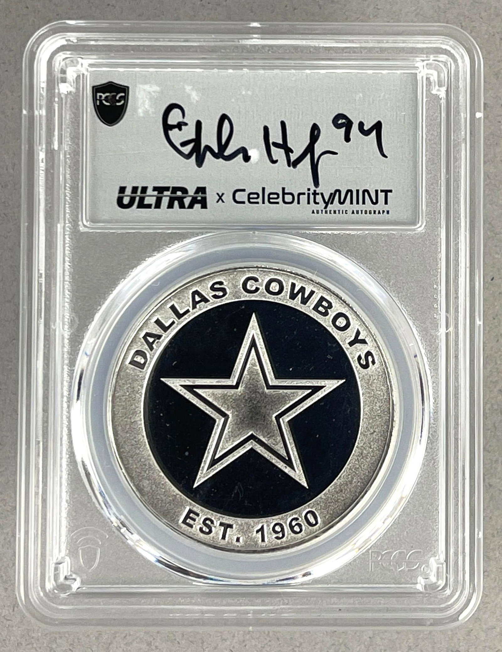 2025 Charles Haley Signed PCGS GEM PL NFL Dallas Cowboys 1 oz Silver Round (1 of 2)