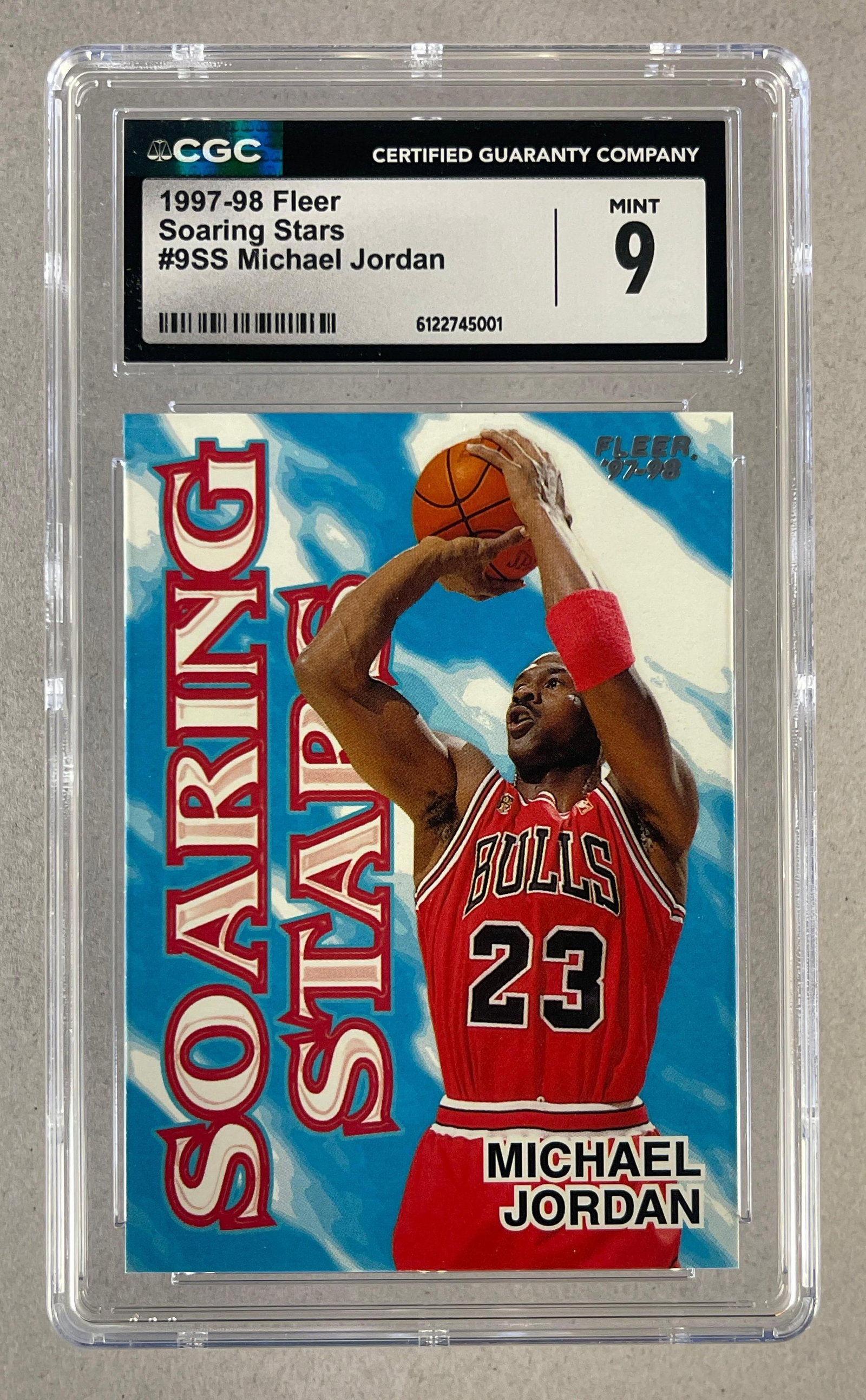 1997 - 98 Fleer Soaring Stars Michael Jordan #9SS CGC 9: 1997 - 98 Soaring Stars Michael Jordan #9SS CGC 9