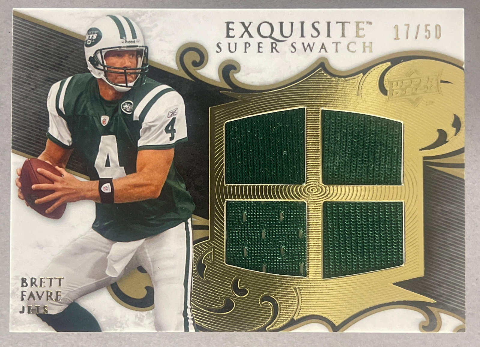 2008 Exquisite Super Swatch Quad Patch Brett Favre 17/50 (1 of 2)