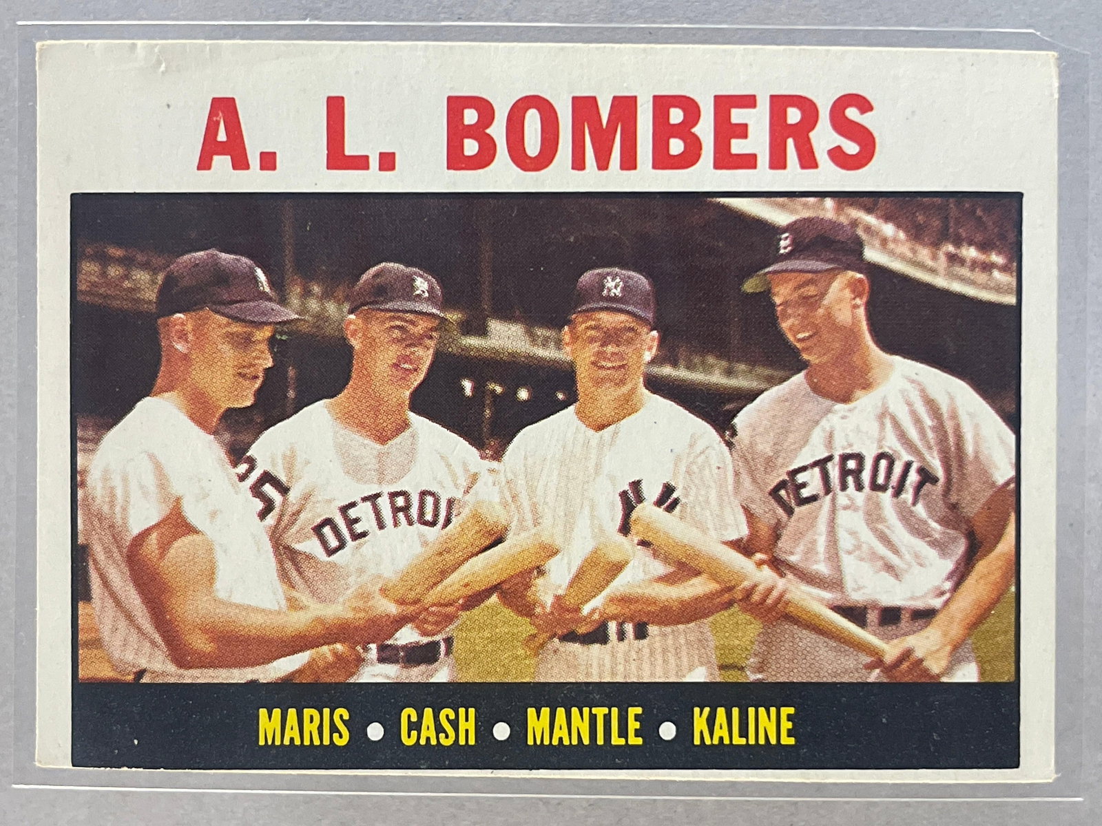 1964 Topps A.L. Bombers Maris, Cash, Mantle, Kaline #331 (1 of 2)
