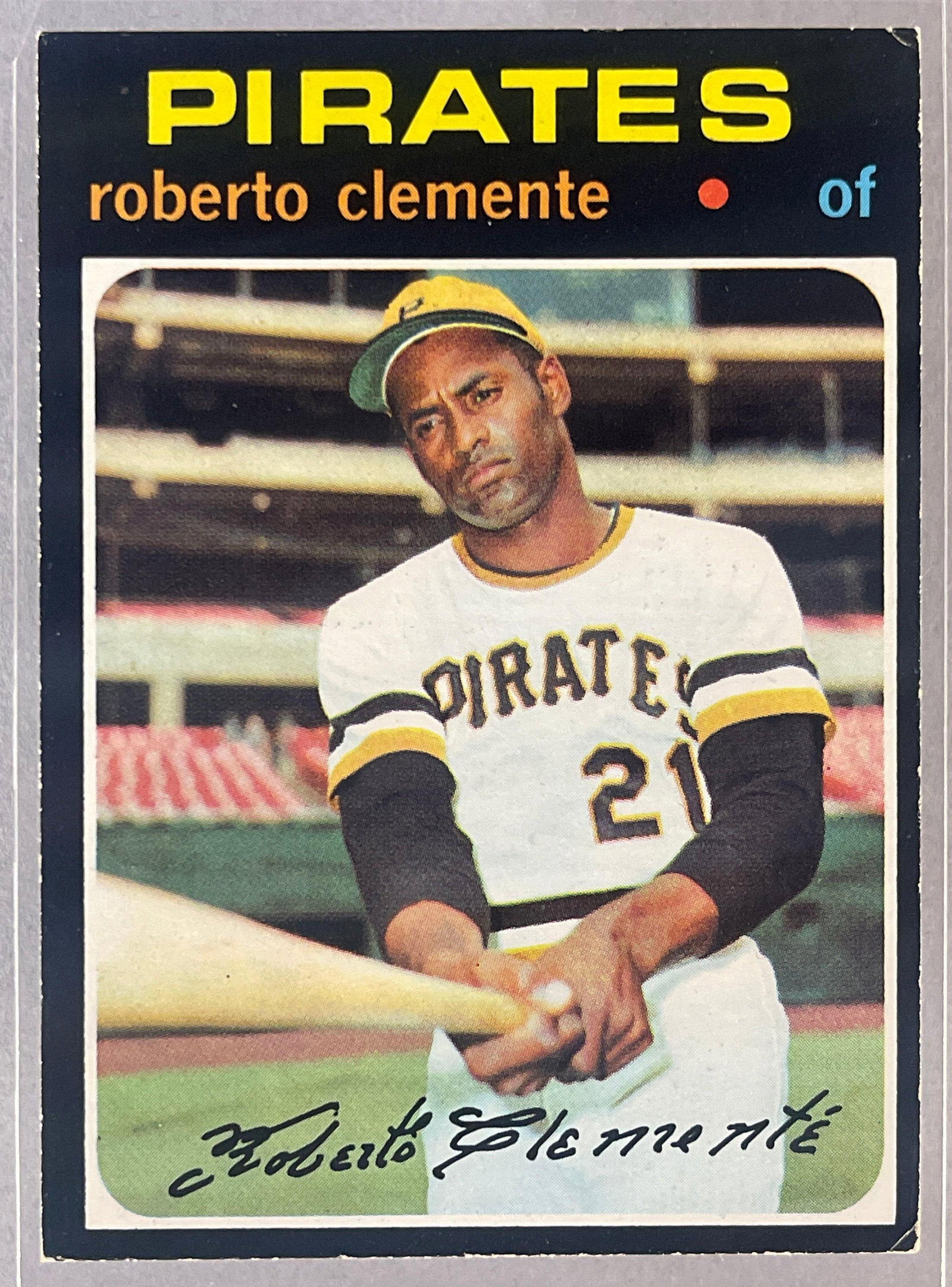 1971 Topps Roberto Clemente #630: 1971 Topps Roberto Clemente #630, VGEX