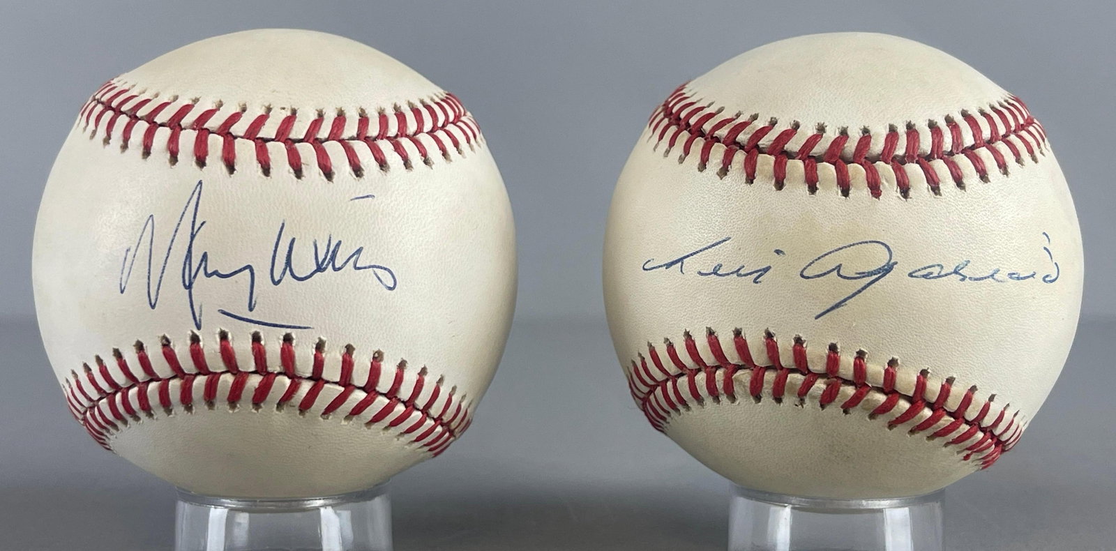 Maury Wills and Luis Aparicio Signed Official MLB Rawlings Baseballs (1 of 3)