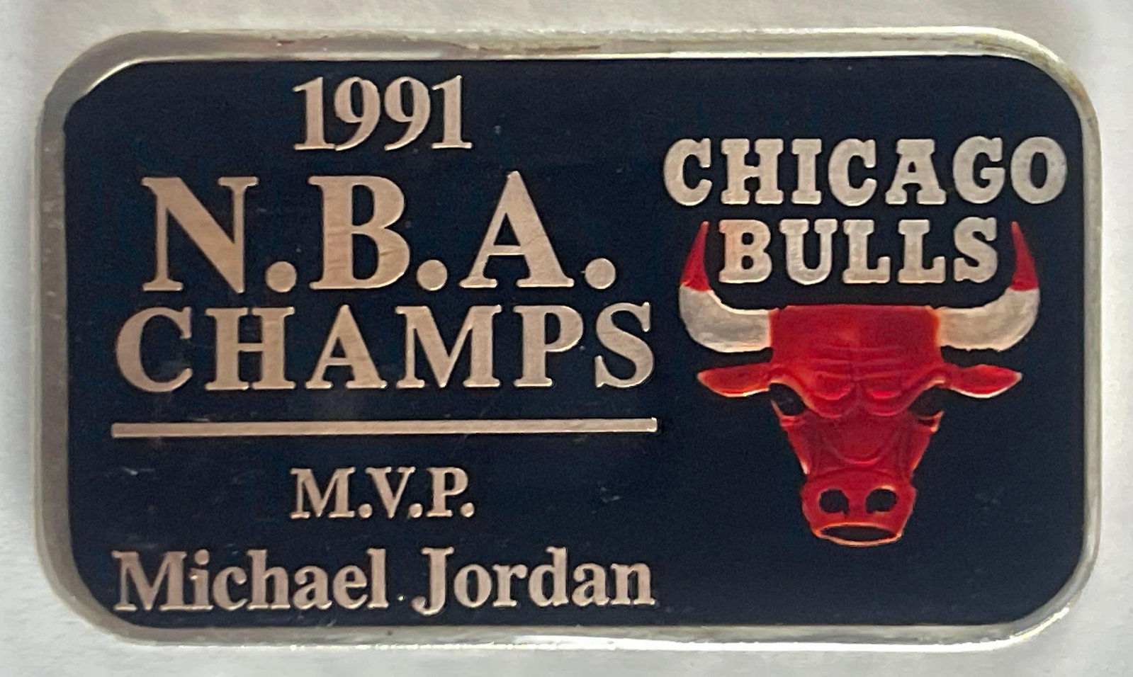1991 Chicago Bulls Silver 1 oz .999 Enamel Ingot/ Bar, Serial Number #32: 1991 Chicago Bulls Silver 1 oz .999 Enamel Ingot/ Bar, Serial Number #32