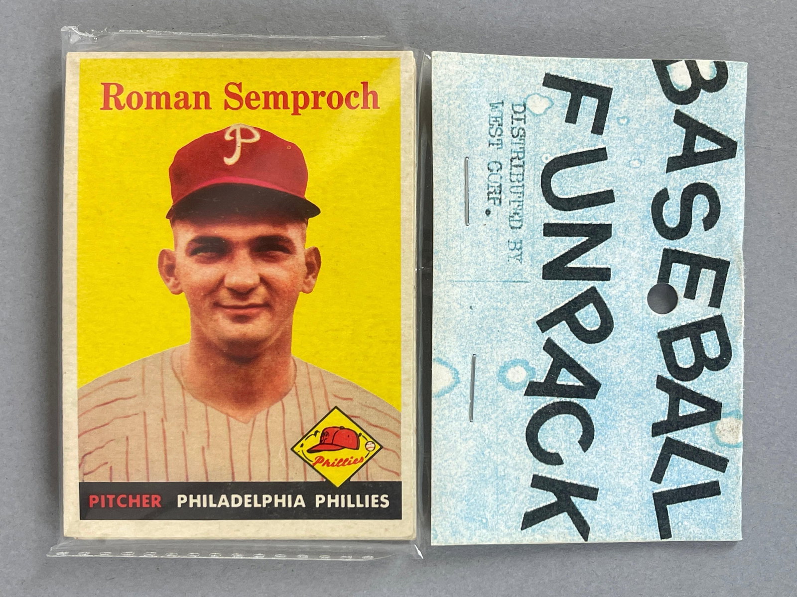 1958 Topps Baseball West Corps Cello Fun Pack with Al Kaline (1 of 2)