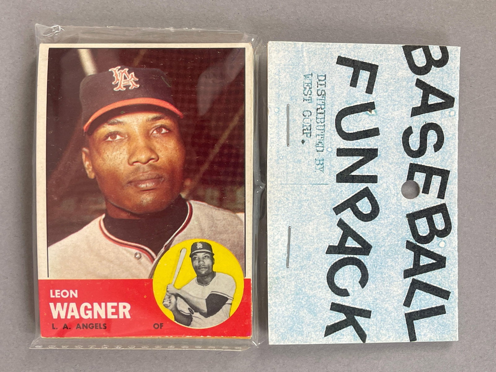 1963 Topps Baseball West Corps Cello Fun Pack with High Number on Top: 1963 Topps Baseball West Corps Cello Fun Pack Possible Rose Rookie,?10 - Cards per pack, West Corp was a repacking company in the 1970s