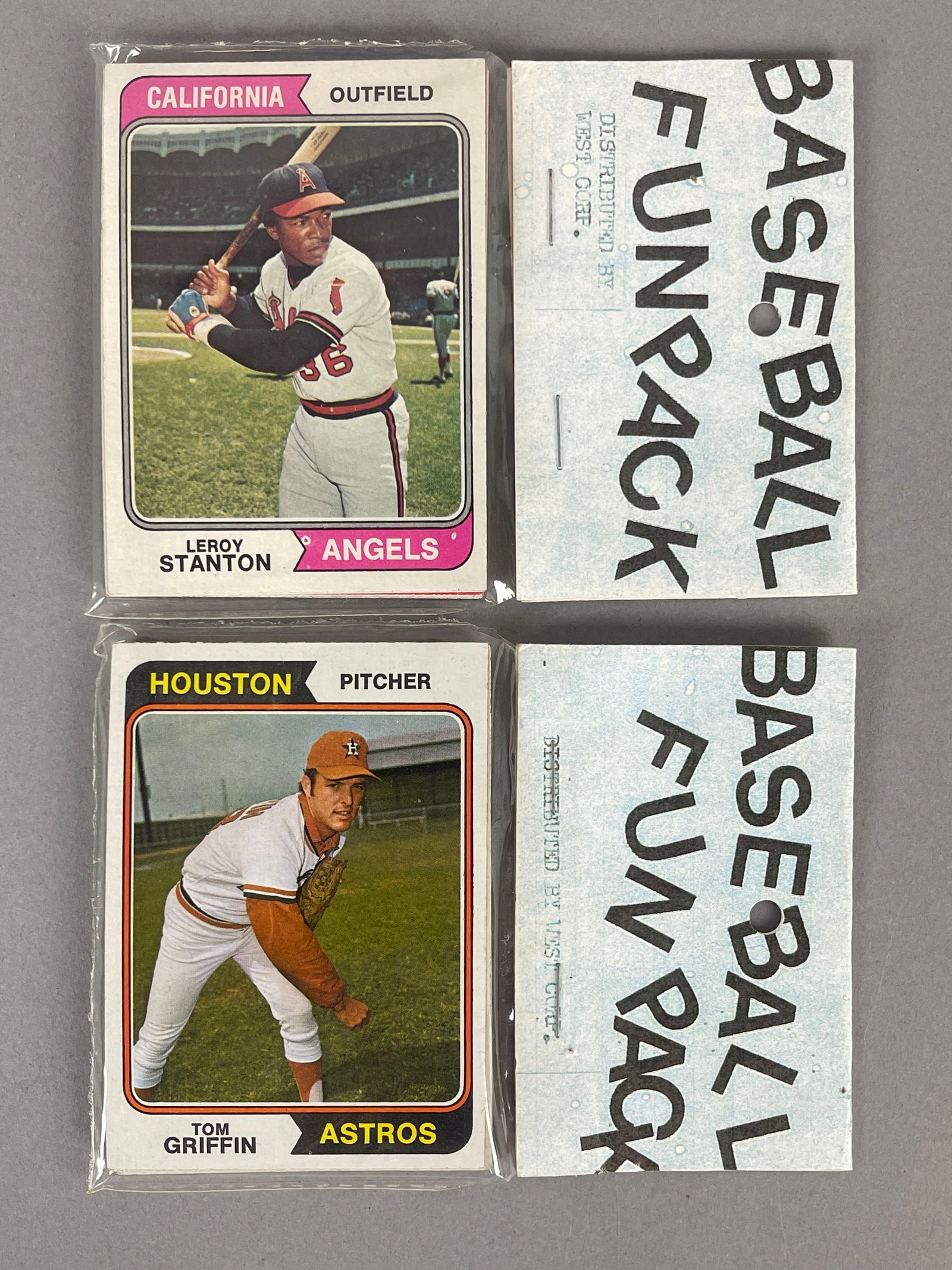 1974 Topps Baseball West Corps Cello Fun Pack (1 of 2)
