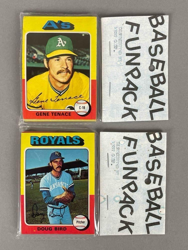 2 - 1975 Topps Baseball West Corps Cello Fun Packs (1 of 2)
