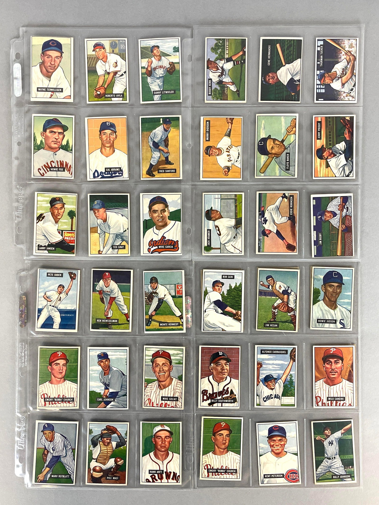 40 - 1951 Bowman Baseball Higher Grade Cards with High Numbers: Conditions vary, EX or better