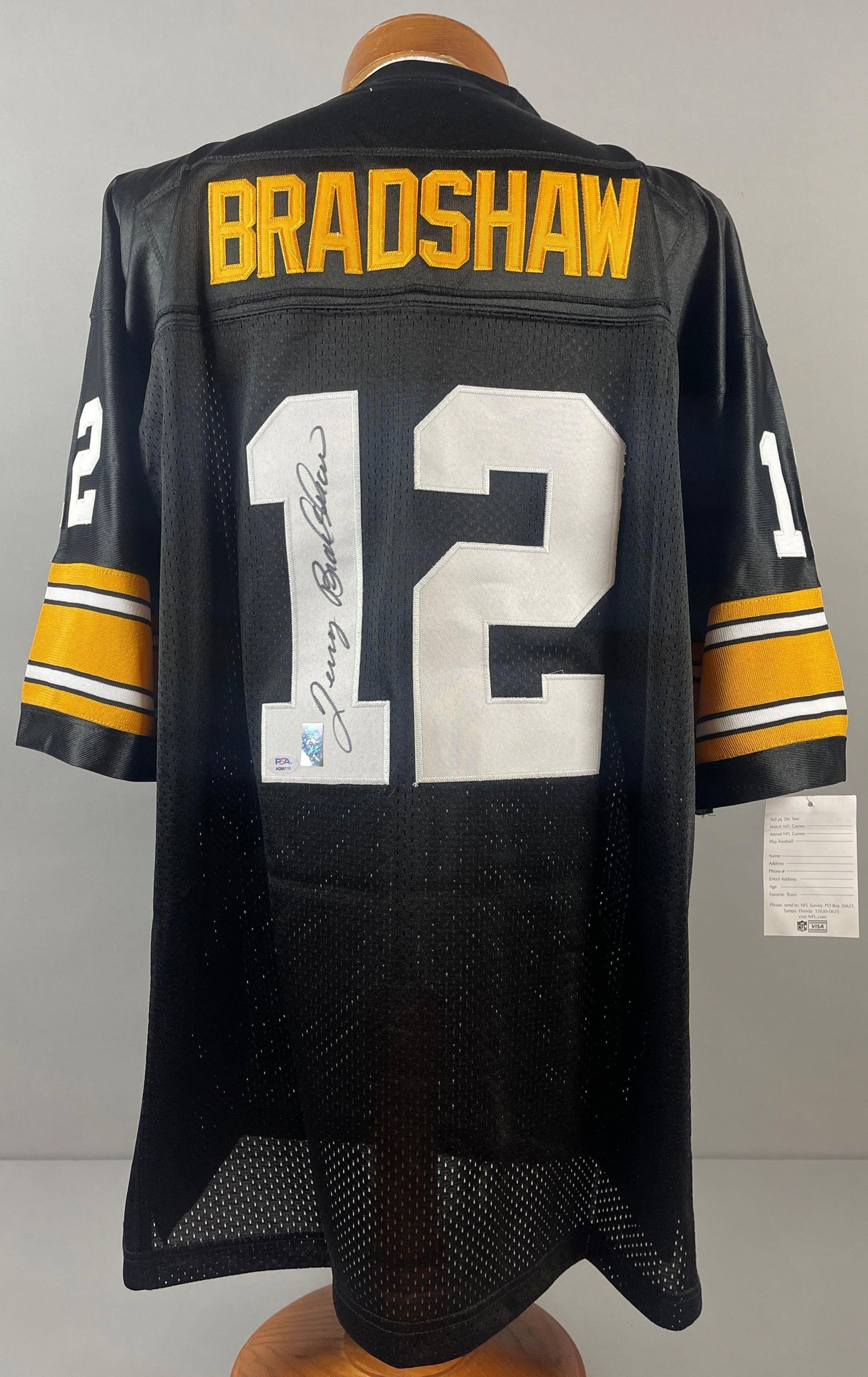 Terry Bradshaw Signed Mitchell and Ness 1982 Steelers Throwback Jersey with PSA COA (1 of 6)