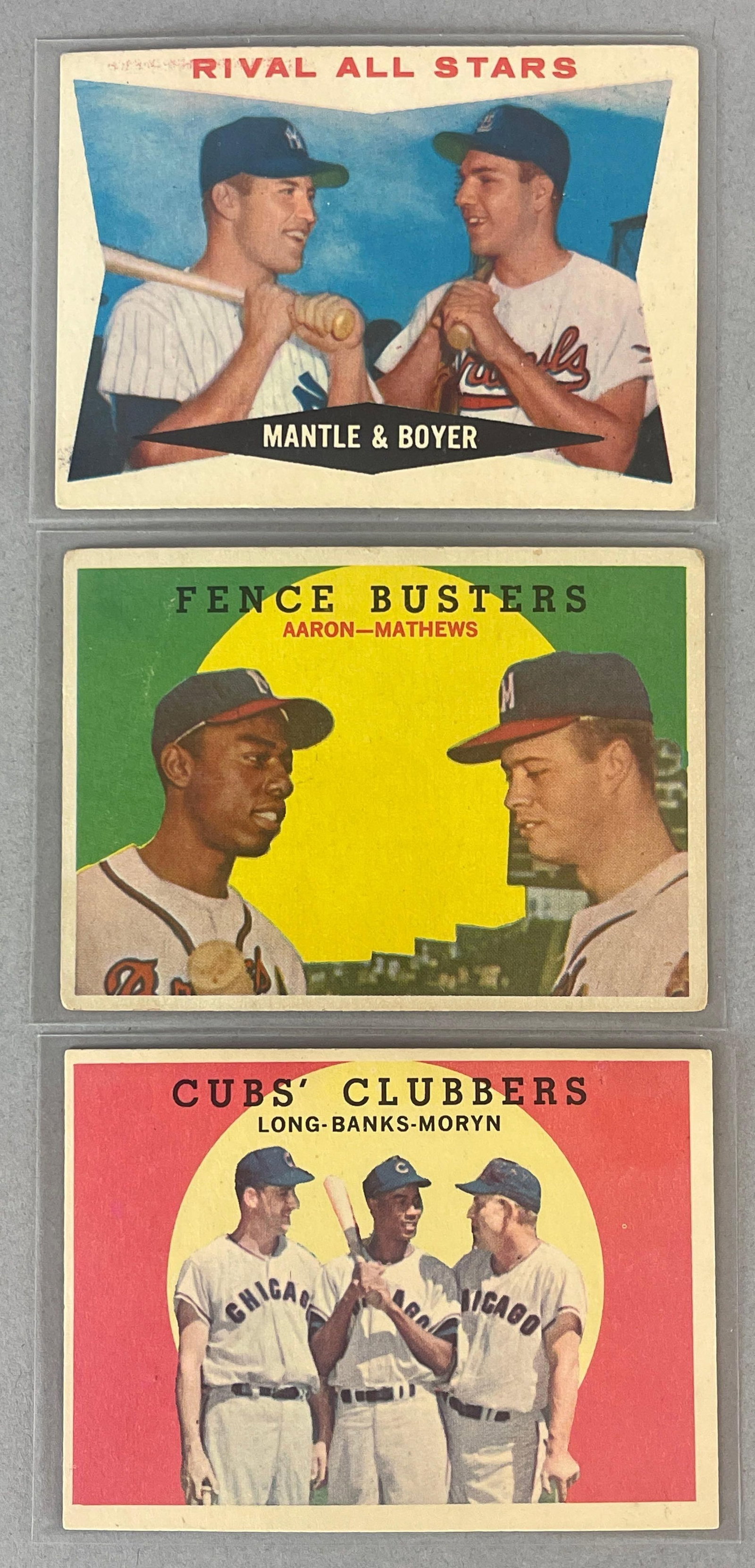 1959 Topps Fence Busters, Cubs Clubbers, and 1960 Rival All-Stars (1 of 2)