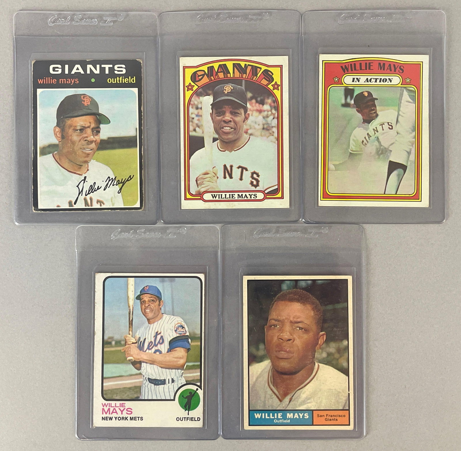 5 - 1961 - 73 Topps Willie Mays Cards: Conditions vary, Low - VGEX
