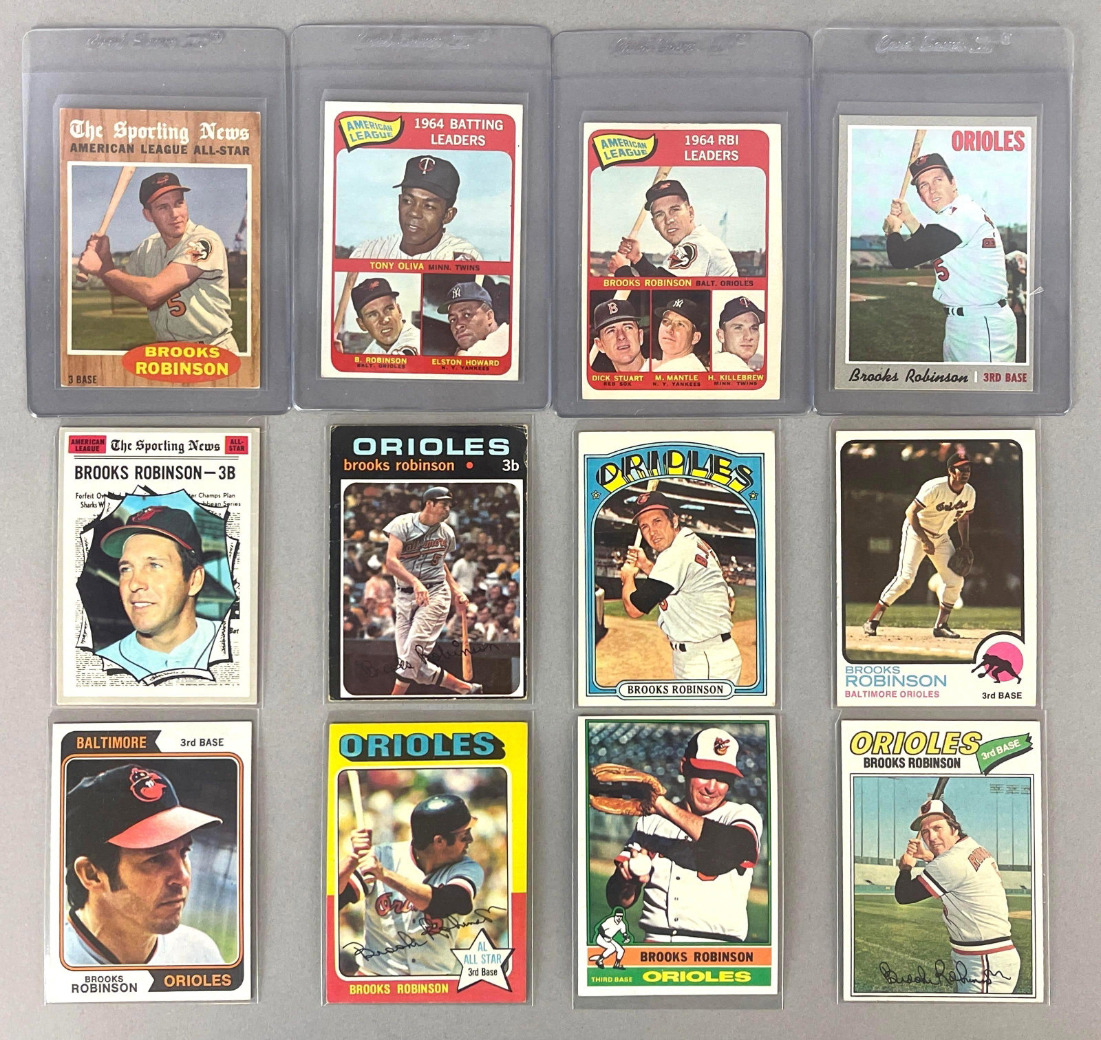 12 - 1962 - 77 Topps Brooks Robinson Cards (1 of 2)