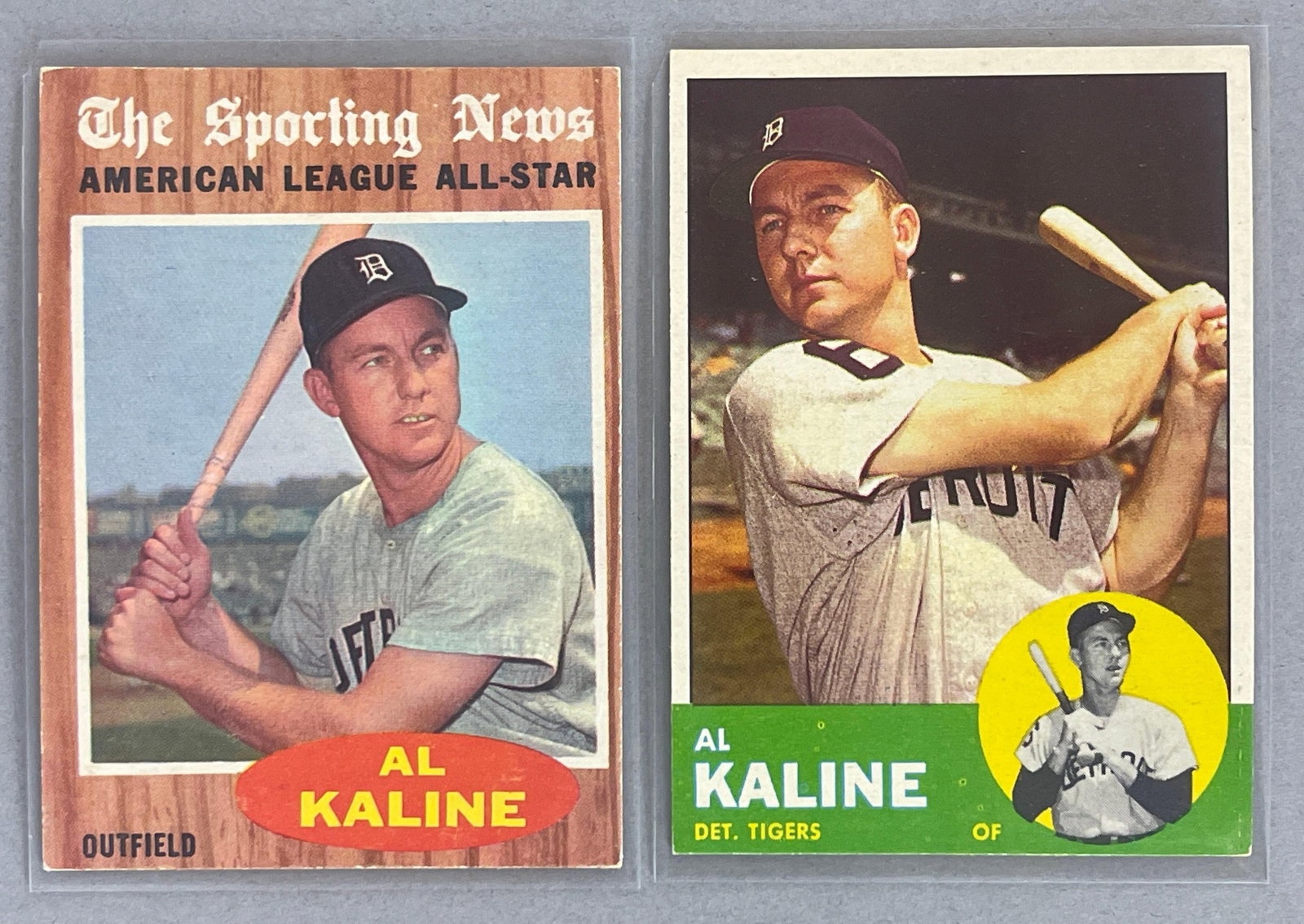 1962 Topps All-Star and 1963 Topps Al Kaline Cards (1 of 2)