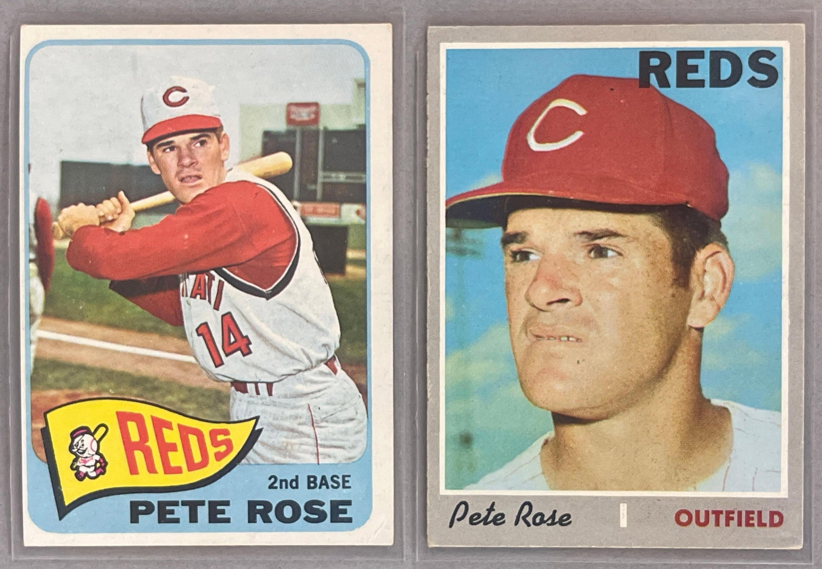 1965 and 70 Topps Pete Rose Cards: #207 and #580 Both VGEX