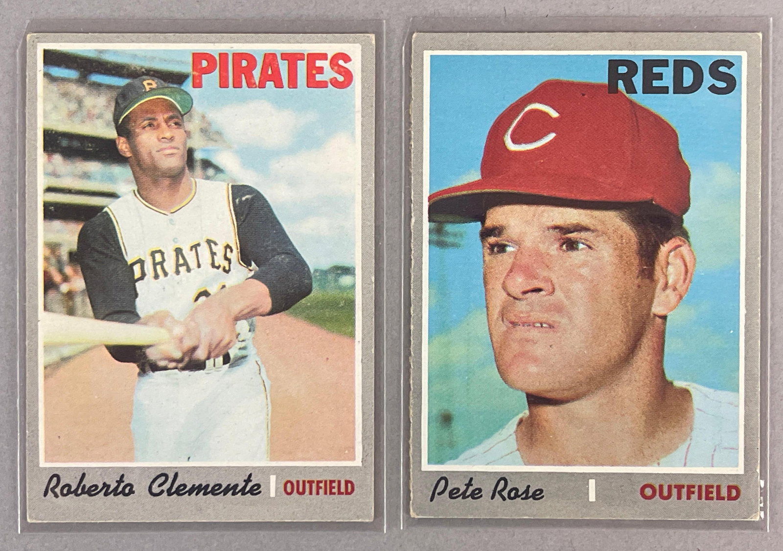 1970 Topps Roberto Clemente and Pete Rose: VGEX, 1969 Batting Champ and Runner Up