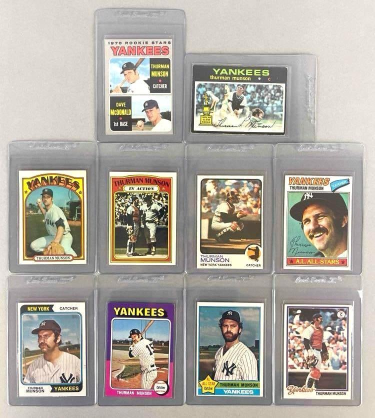 10 - 1970 - 78 Topps Thurman Munson Cards with Rookie (1 of 2)