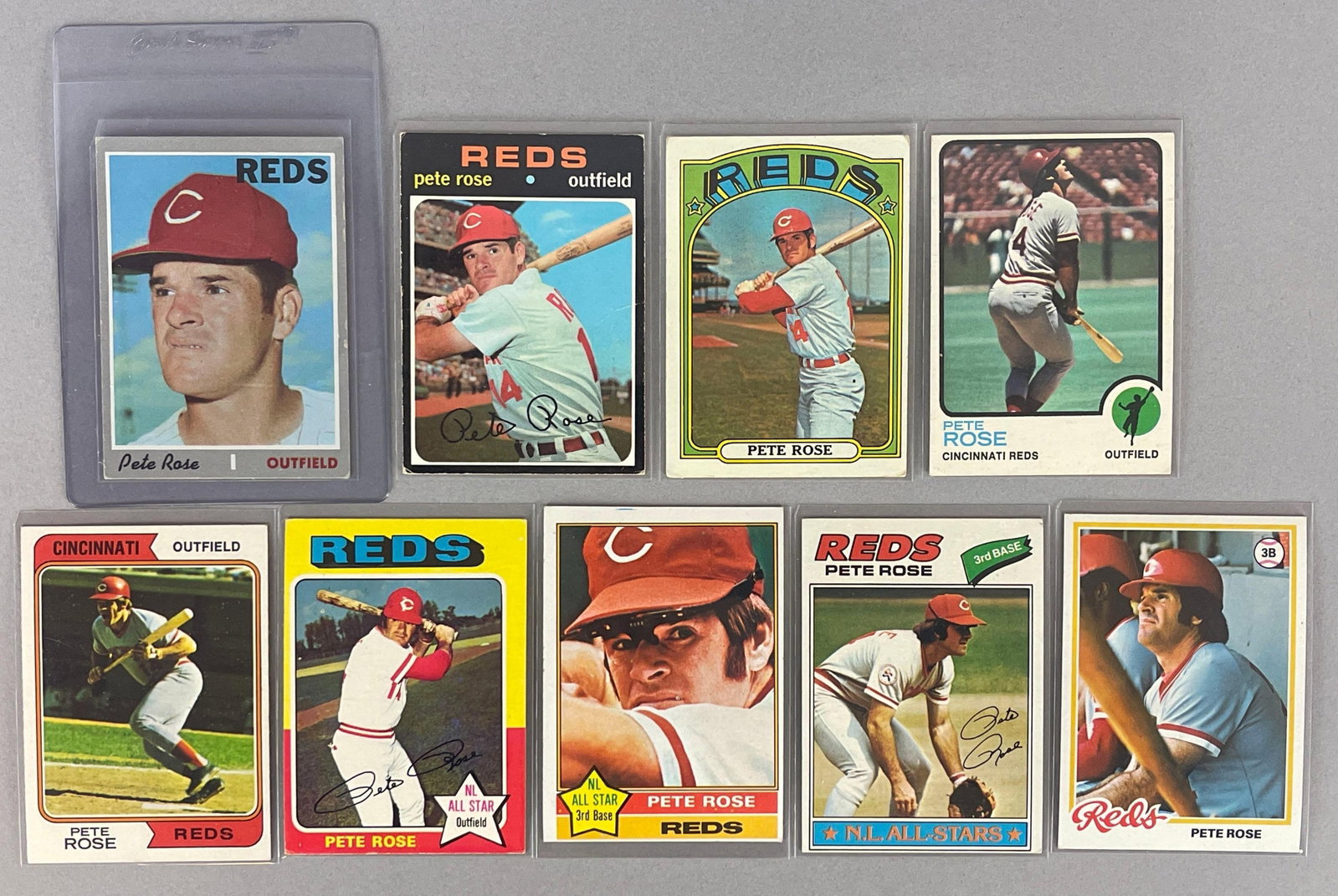 9 - 1970 - 78 Topps Pete Rose Cards (1 of 2)
