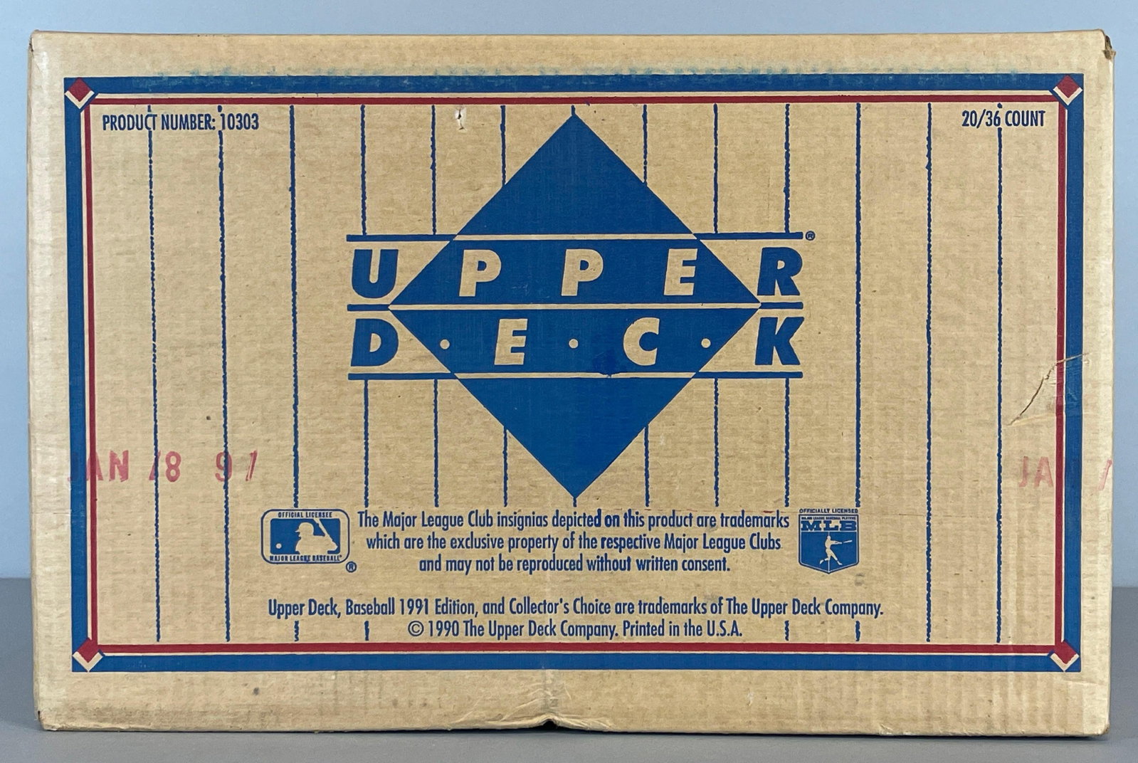 1991 Upper Deck Basketball Locker Box Factory Sealed Case of 30 Boxes (1 of 4)