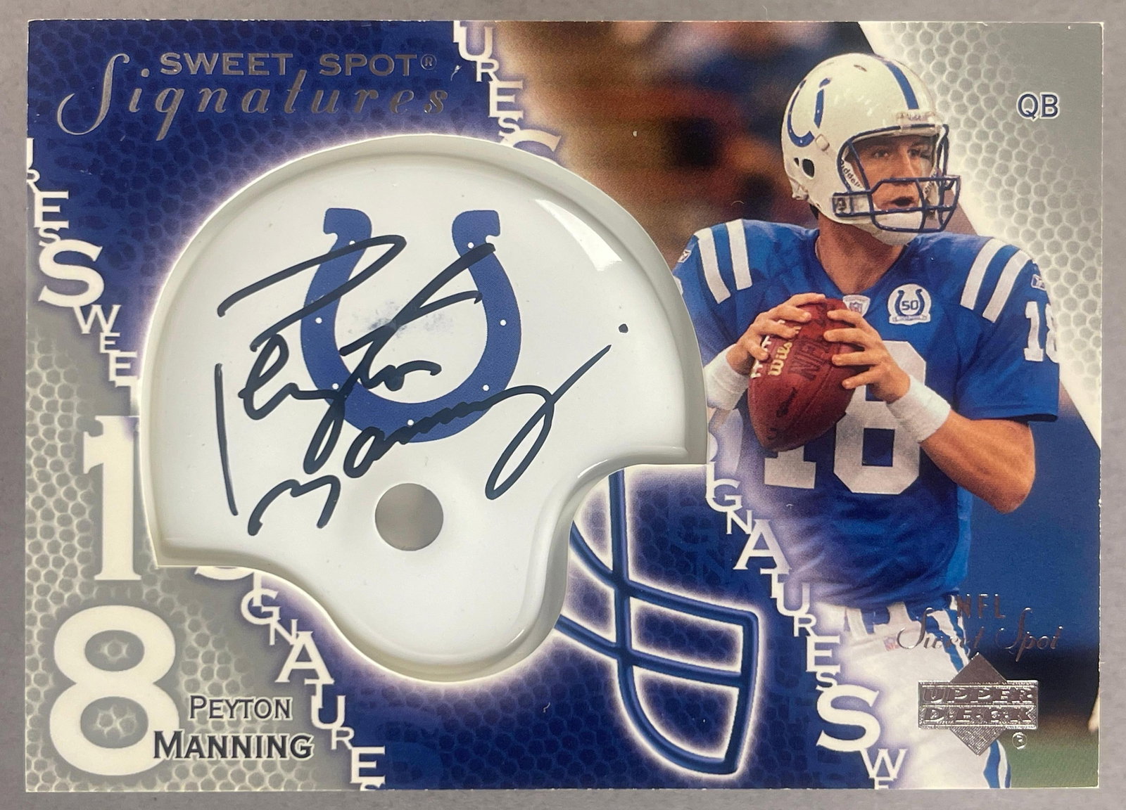 2003 Upper Deck Sweet Spot Signatures Peyton Manning #SS-PM (1 of 2)