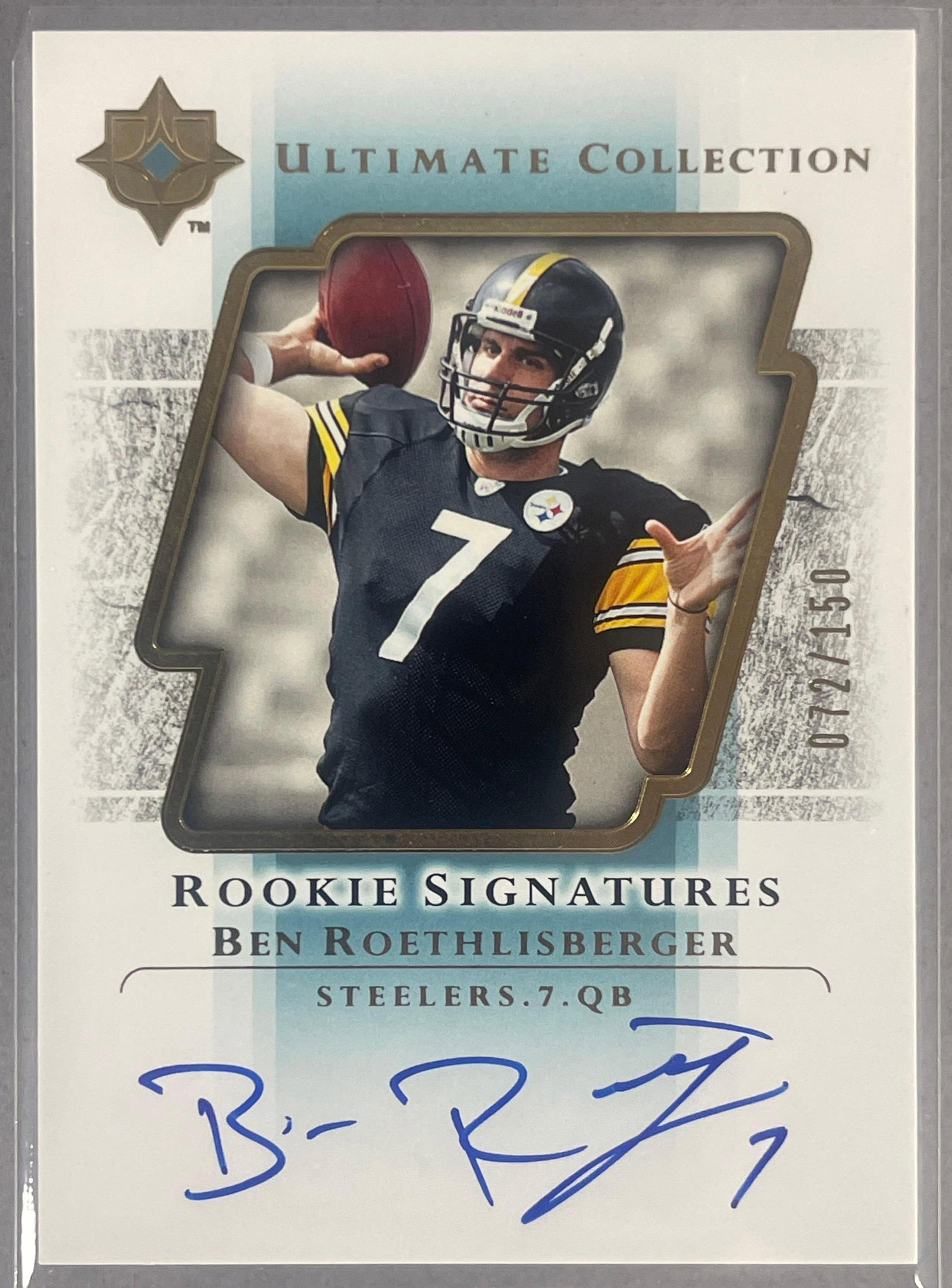 2004 Ultimate Collection Auto Ben Roethlisberger #127 Rookie 72/150 (1 of 2)