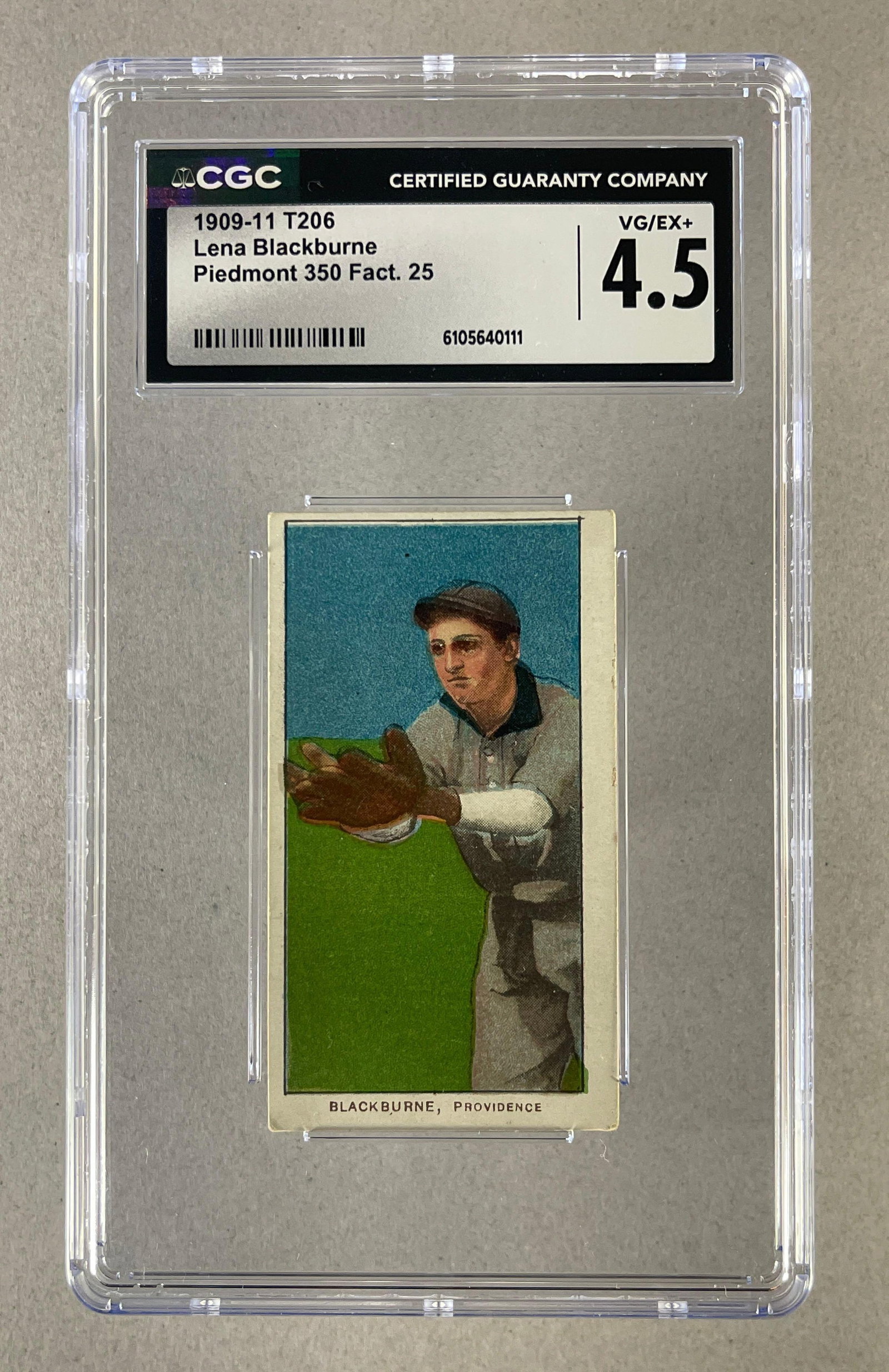 1909 - 11 T206 Lena Blackburne Piedmont 350/25 CGC 4.5: 1909 - 11 T206 Lena Blackburne Piedmont 350/25 CGC 4.5
