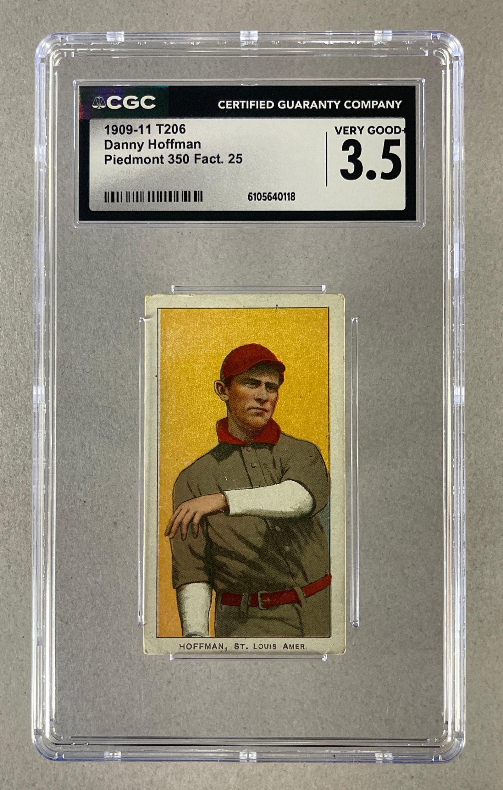 1909 - 11 T206 Danny Hoffman St Louis Piedmont 350/25 CGC 3.5 (1 of 2)