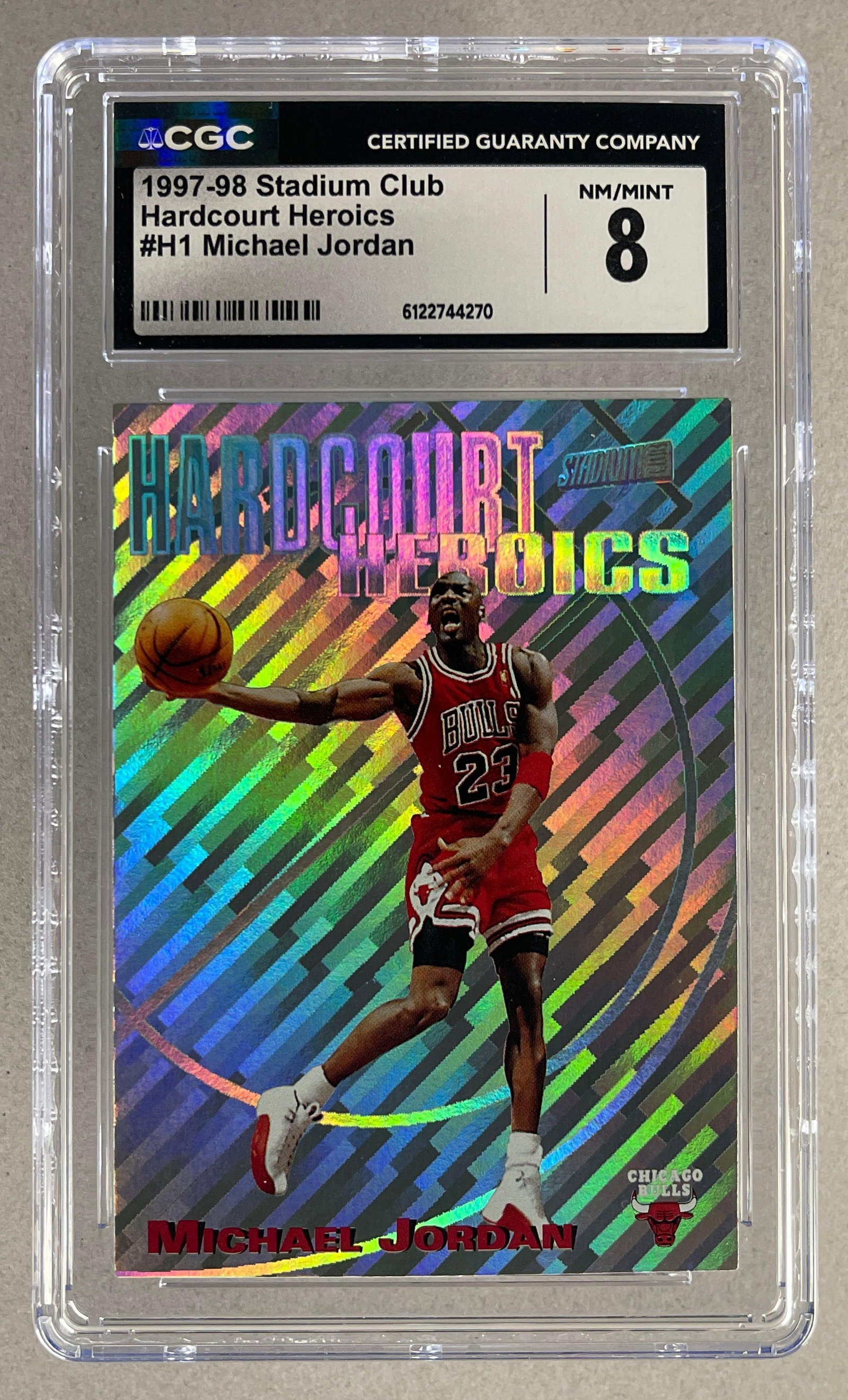 1997 - 98 Stadium Club Hardcourt Heroics Michael Jordan #H1 CGC 8 (1 of 2)