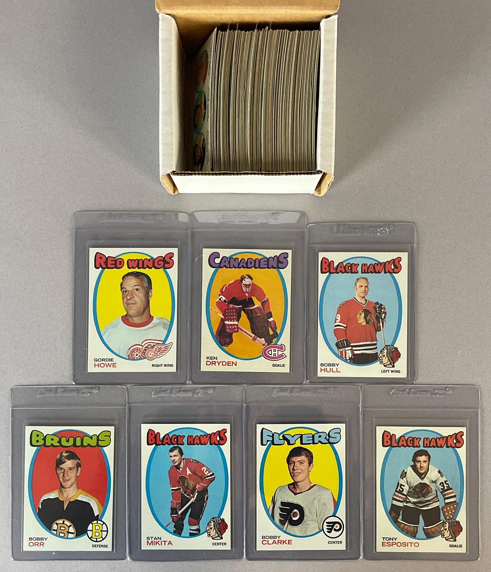 1971 Topps Hockey Complete Set: Conditions vary, EX - NMMT with 10% Less, Includes Ken Dryden Rookie, Gordie Howe, Bobby Orr, and More, Details in last photo
