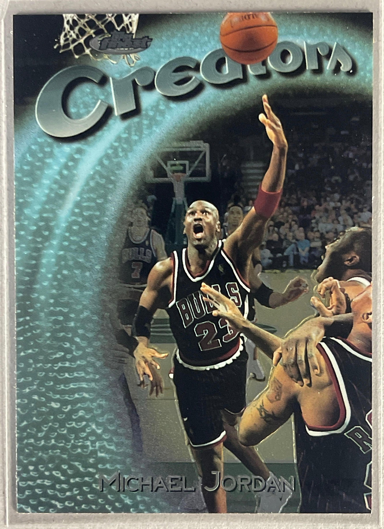 1997 Topps Finest Uncommon Michael Jordan #287: 1997 Topps Finest Uncommon Michael Jordan #287, Sharp card, Ready to Grade, Mint