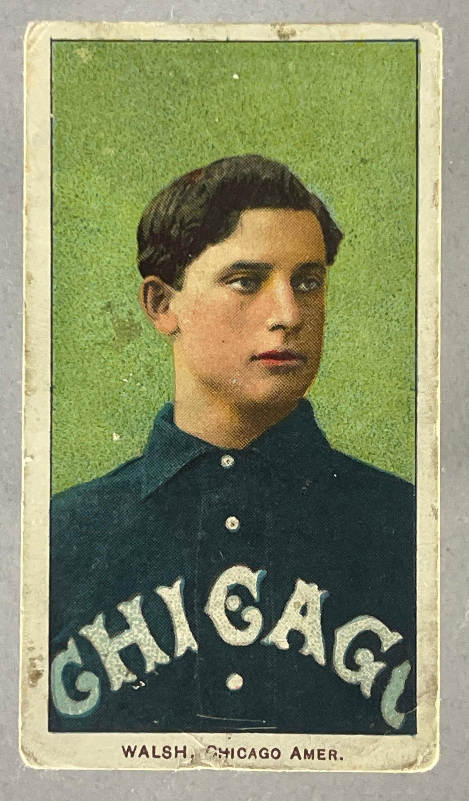 1909 - 11 T-206 Ed Walsh Sweet Caporal 150/30: 1909 - 11 T-206 Ed Walsh Sweet Caporal 150/30, G, Nice front, Paper loss on back