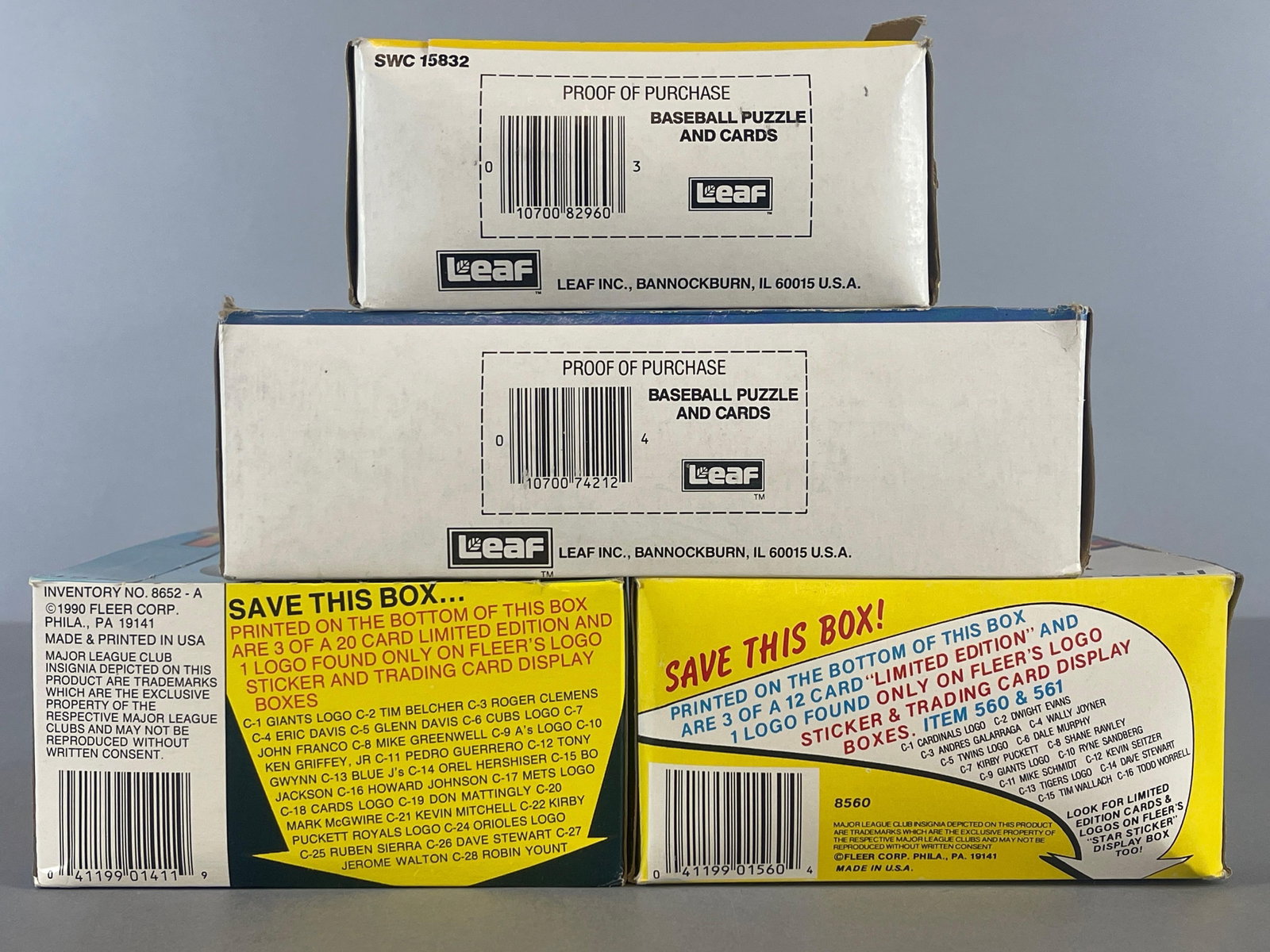 4 - 1988 - 90 Baseball Unopened Wax Boxes - 2