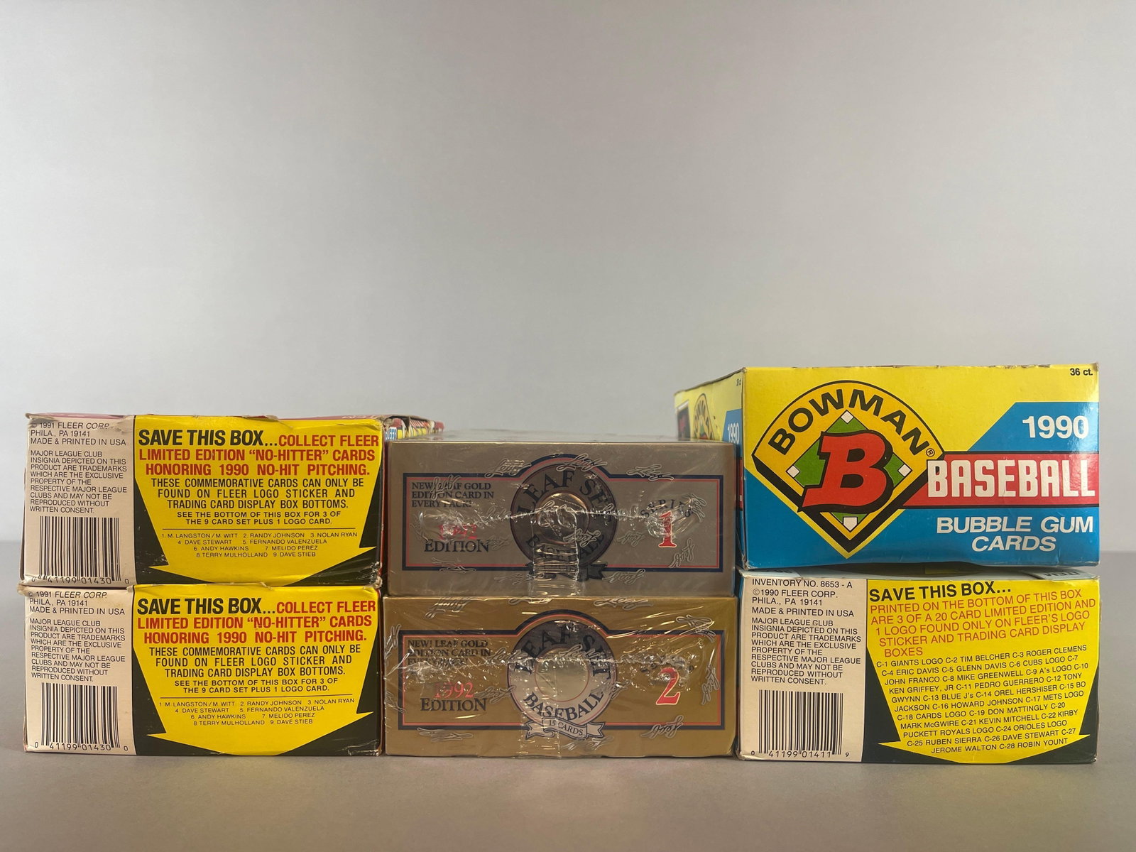 6 - 1990 - 92 Baseball Unopened Wax Boxes - 2