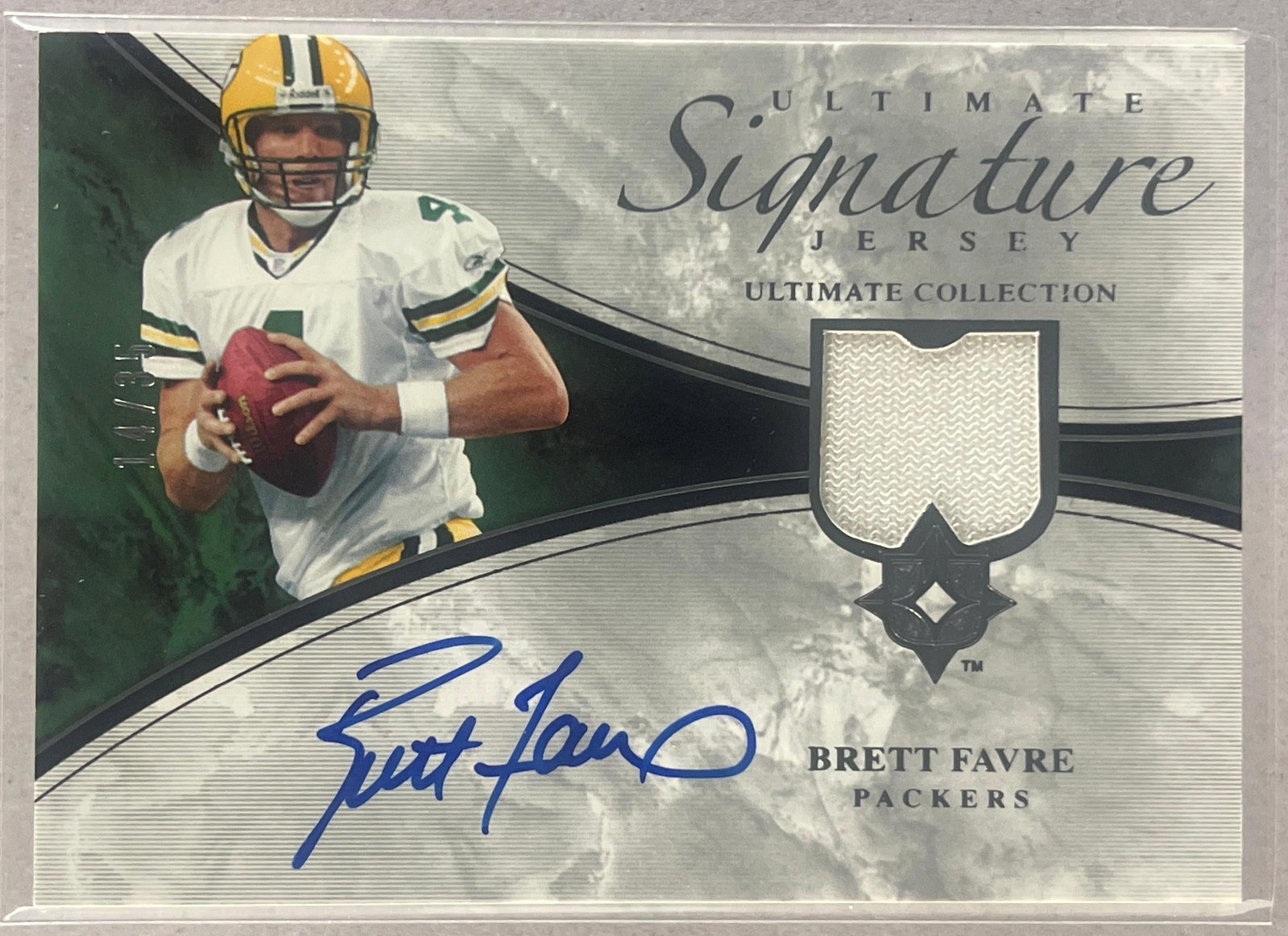 2006 Ultimate Collection Signature Jersey Brett Favre 14/35: Ready to Graded, Brett Favre Jersey Auto #ULT-BF