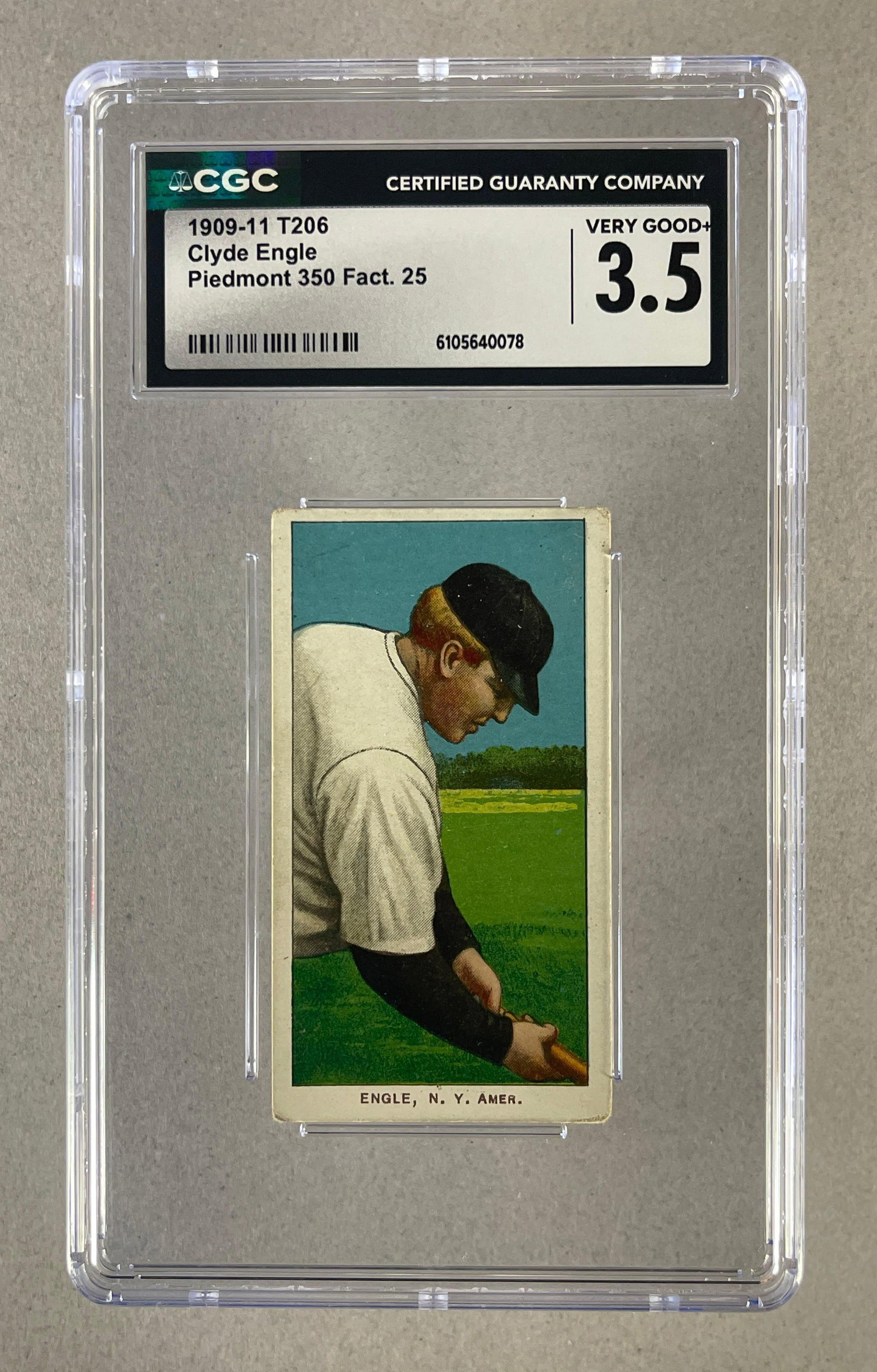 1909 - 11 T206 Clyde Engle Piedmont 350/25 CGC 3.5 (1 of 2)