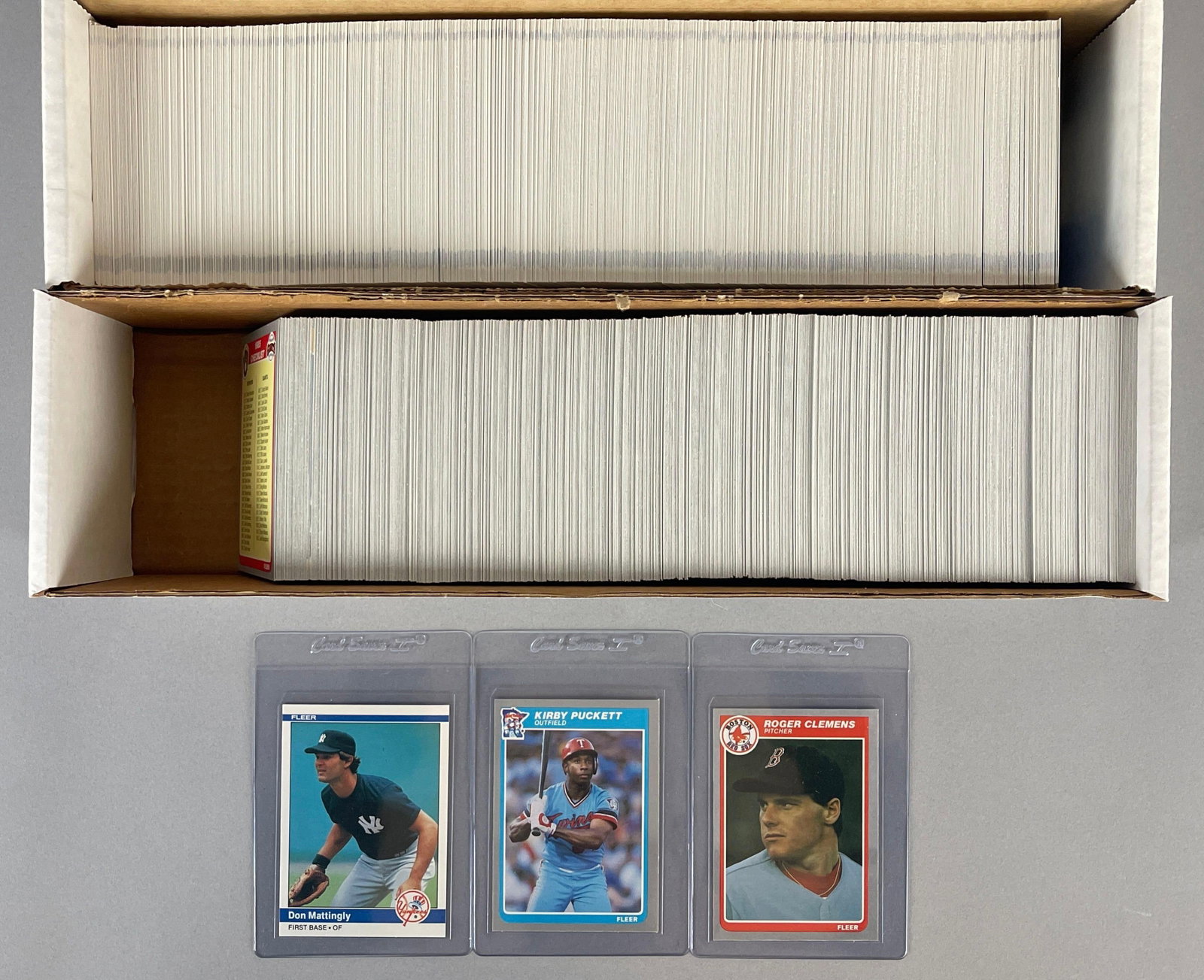 1984 and 85 Fleer Baseball Complete High-Grade Set: Conditions vary, NM - Mint, Don Mattingly, Roger Clemens, Kirby Puckett Rookies