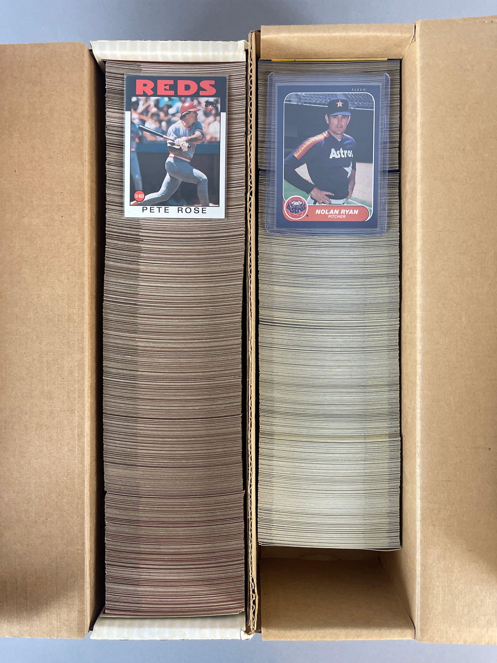 1986 Topps and Fleer Baseball Complete Sets: Conditions vary, EXMT - Mint