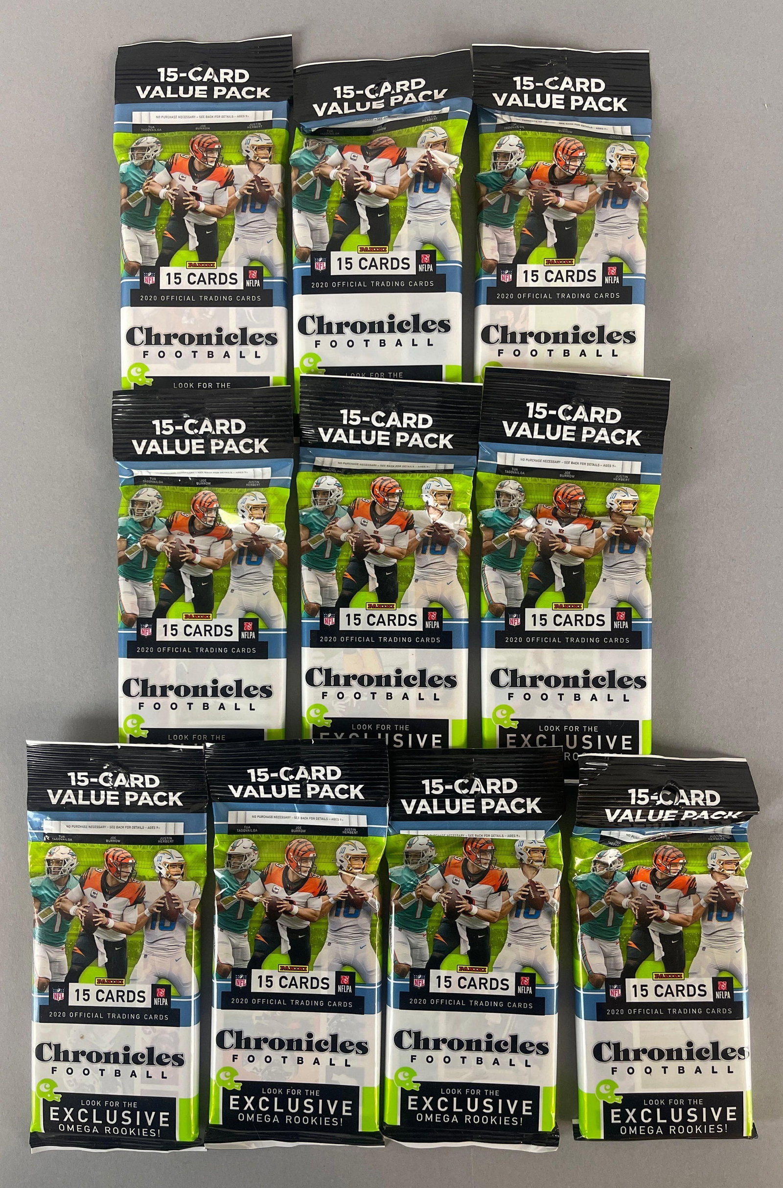 10 - 2021 Chronicles Football 15 - Card Value Cello Pack (1 of 2)
