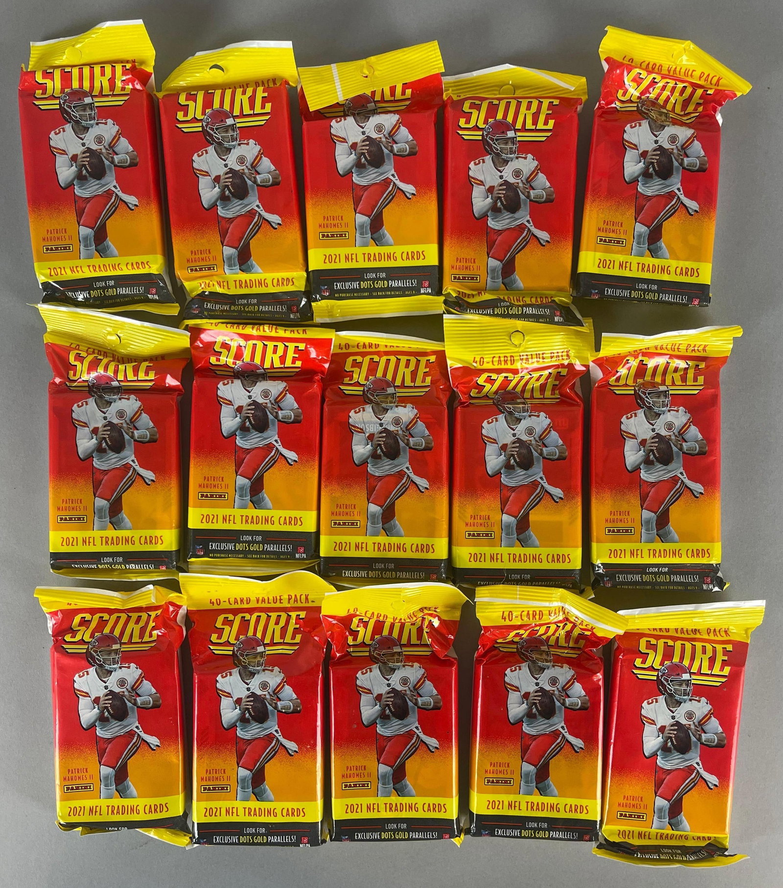 15 - 2021 Score Football Cello Value Packs: 40 - Card value pack