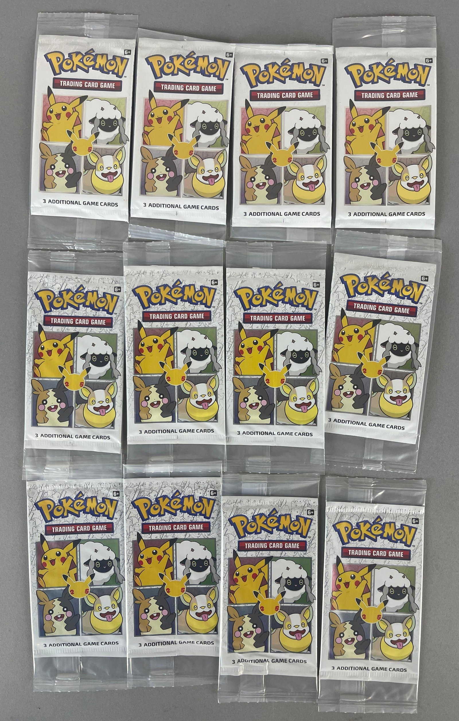 12 - 2021 Pokemon Celebrates 25th Anniversary General Mills Packs: 3 - Cards per pack
