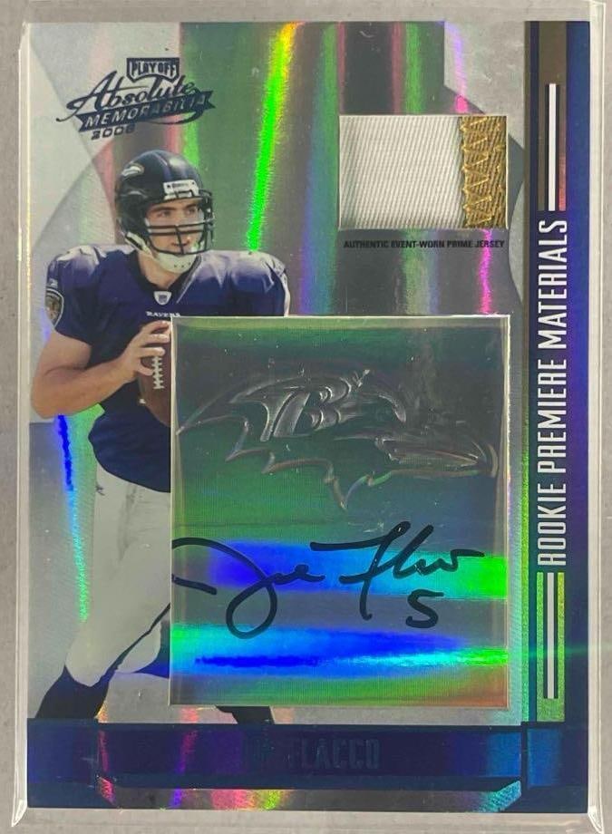 2008 Playoff Absolute Memorabilia Joe Flacco Rookie Auto Jersey Logo 2/15: Great looking RPA with Ravens Logo #270 2/15