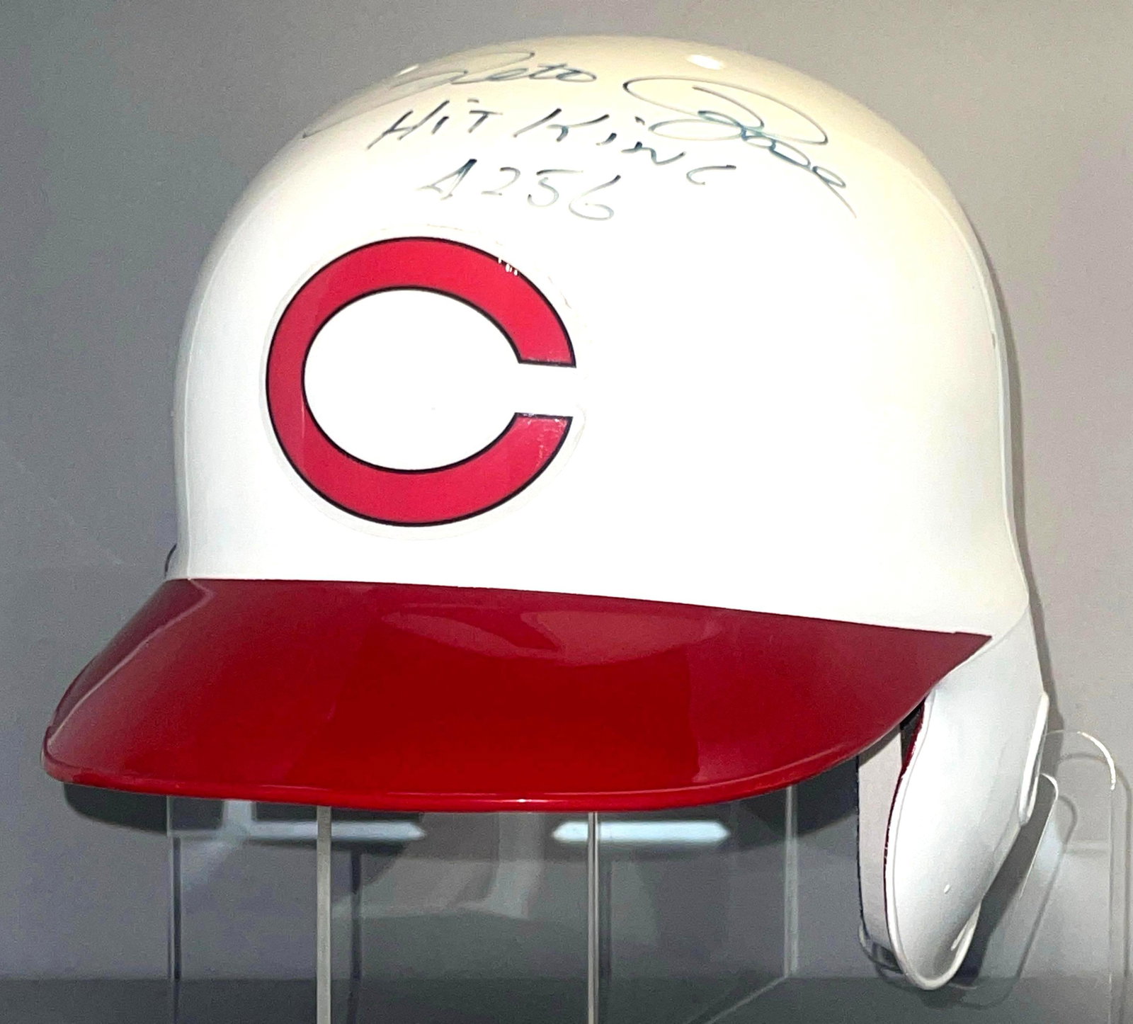 Pete Rose Signed Full Size Helmet with Inscription and JSA COA (1 of 5)