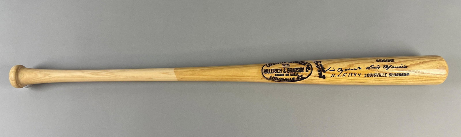 Luis Aparicio Signed Louisville 125 Bat with Inscription and JSA COA (1 of 5)