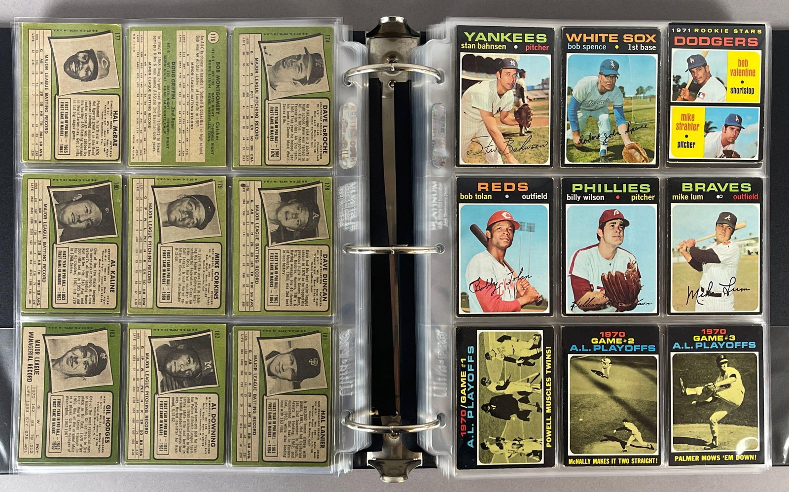 1971 Topps Baseball Partial Set 375/752: Conditions vary, Low - EX, 7 - High numbers, 10 - Semi high numbers, Includes Steve Garvey and Dave Conception Rookies, Hank Aaron, Johnny Bench, Tom Seaver, Reggie Jackson, and More