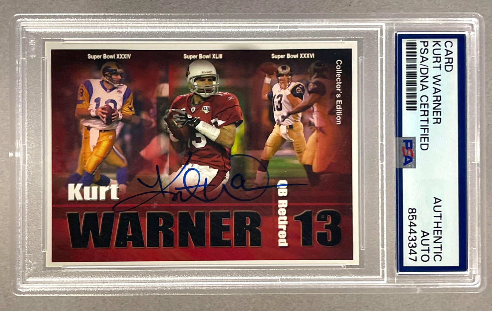 Kurt Warner Signed Card PSA Authentic (1 of 2)