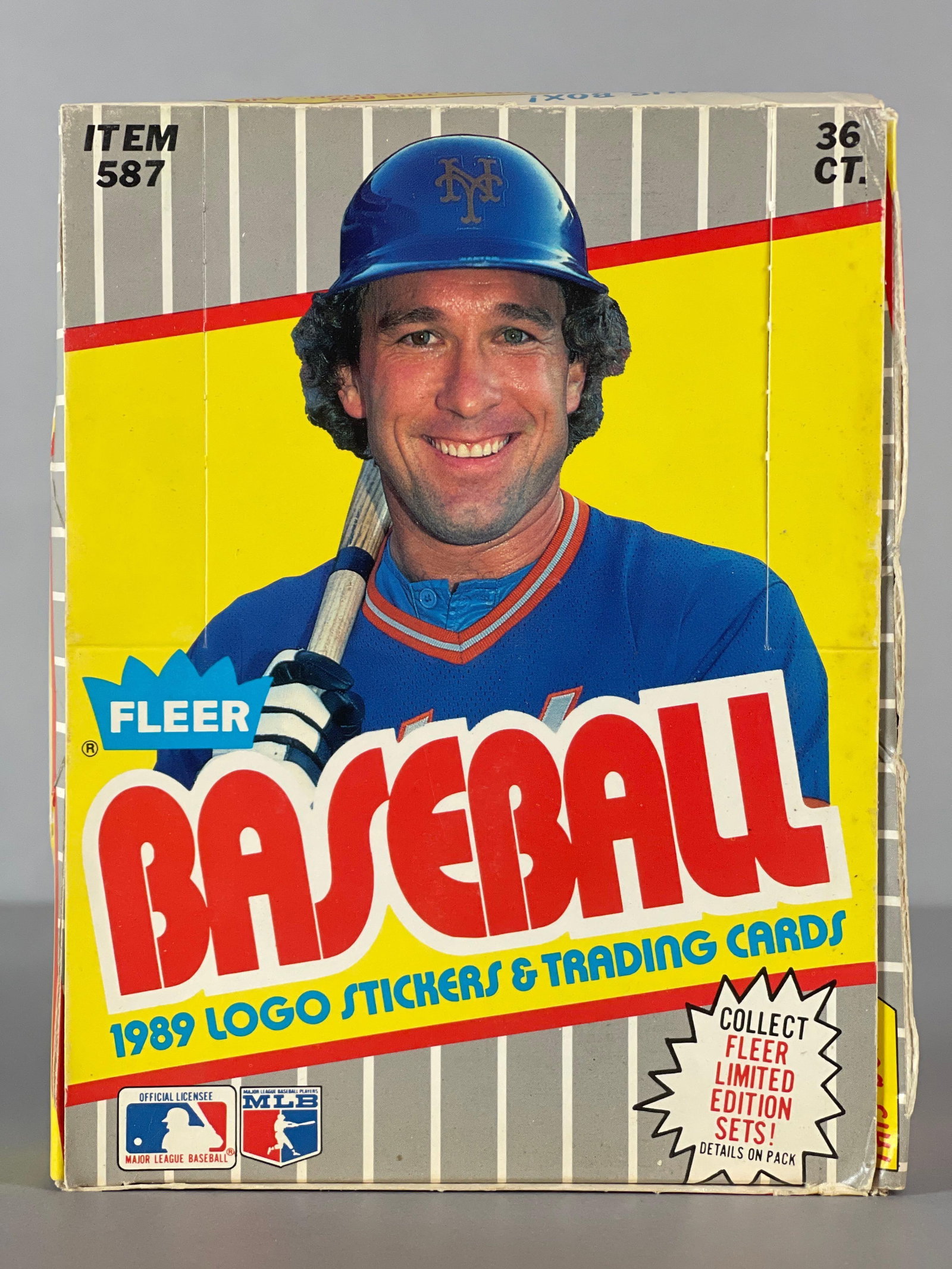1989 Fleer Baseball F-Face Unopened Wax Box: 1989 Fleer Baseball F-Face Unopened Wax Box
