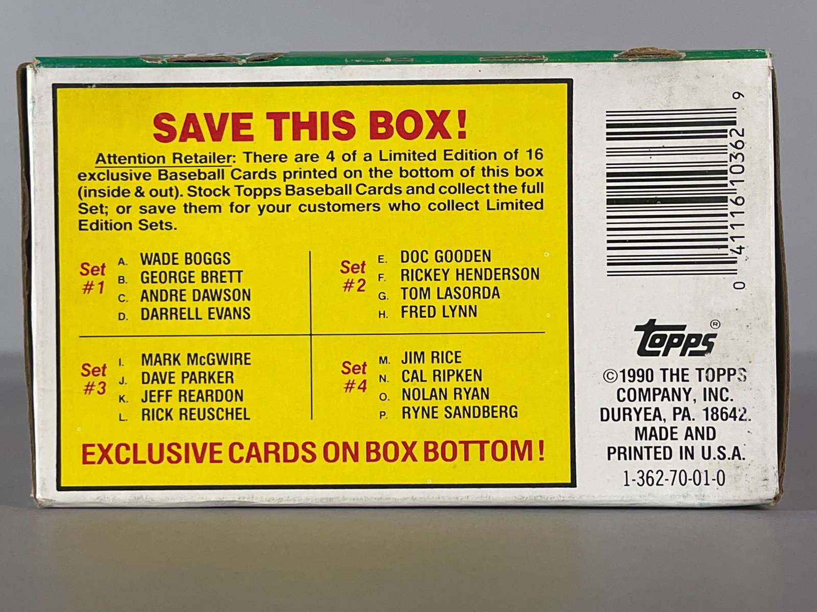 1990 Topps Baseball Unopened Wax Box - 3