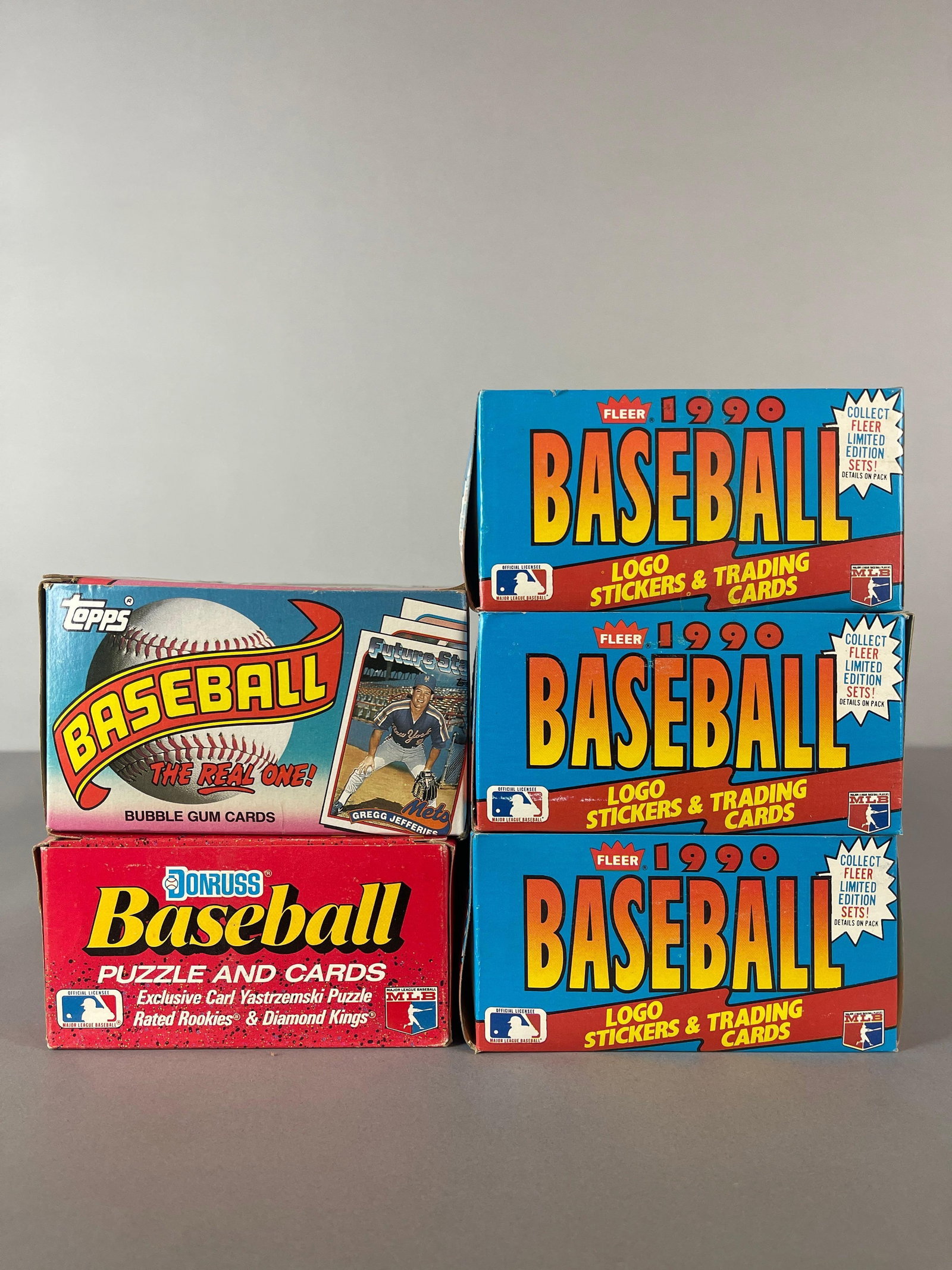 5 - 1989 - 90 Baseball Unopened Wax Boxes - 2