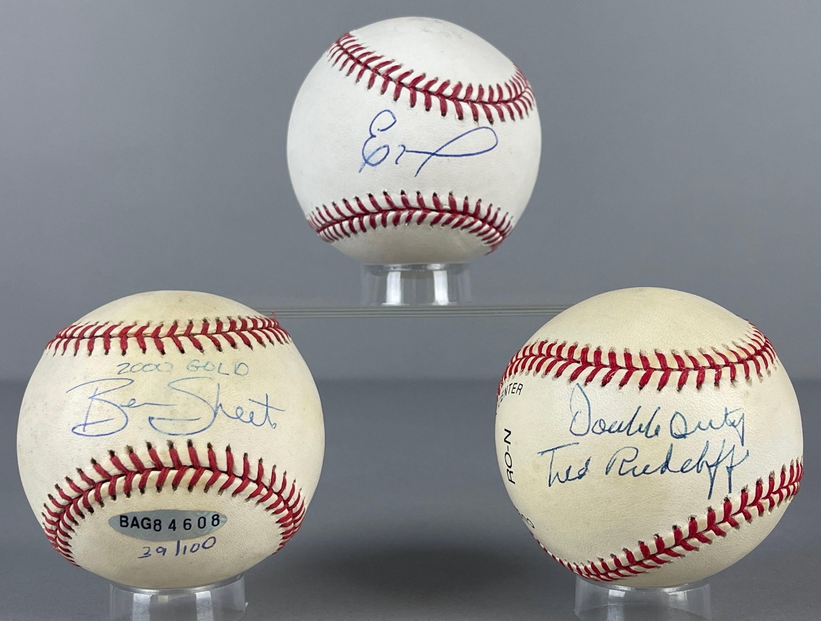 Ted Double Duty Radcliff, Ben Sheets, and Eloy Jimenez Signed Baseballs (1 of 2)