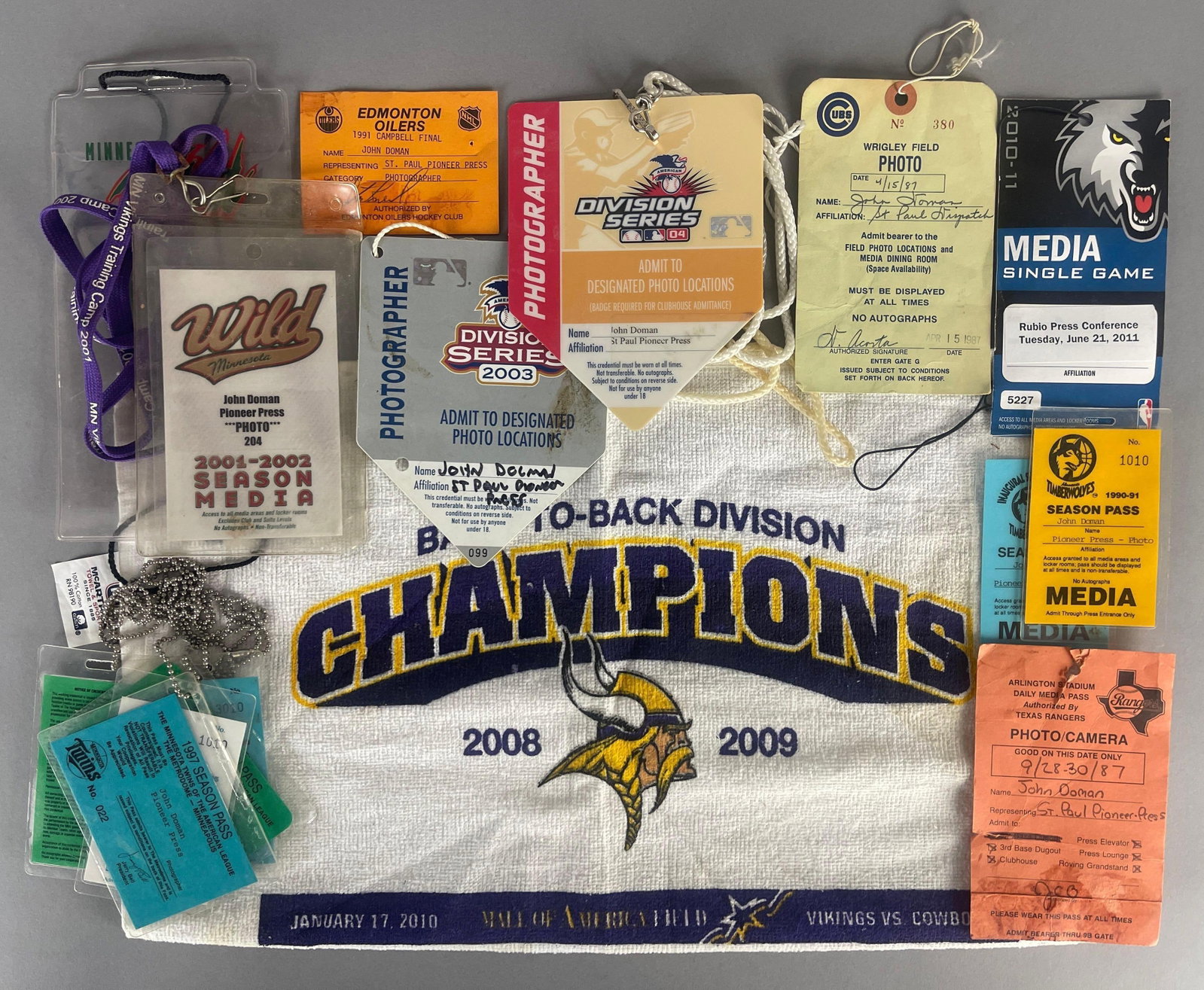 Group of 1980s - 2000s Various Sports Press Photo Pass Badges (1 of 2)